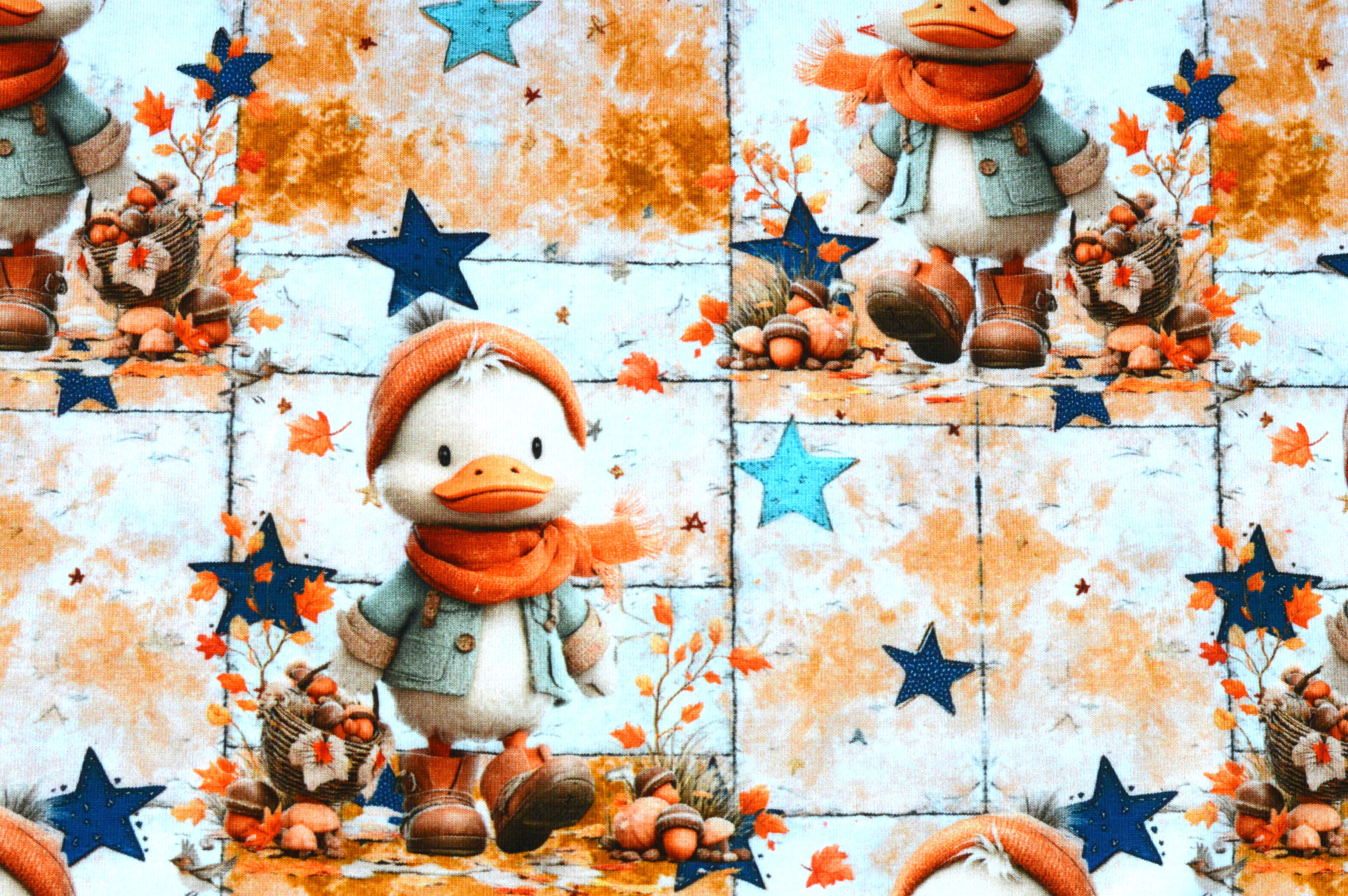 Digitaljersey Eigenproduktion "Ente Timmy und der goldene Herbst" - ecru