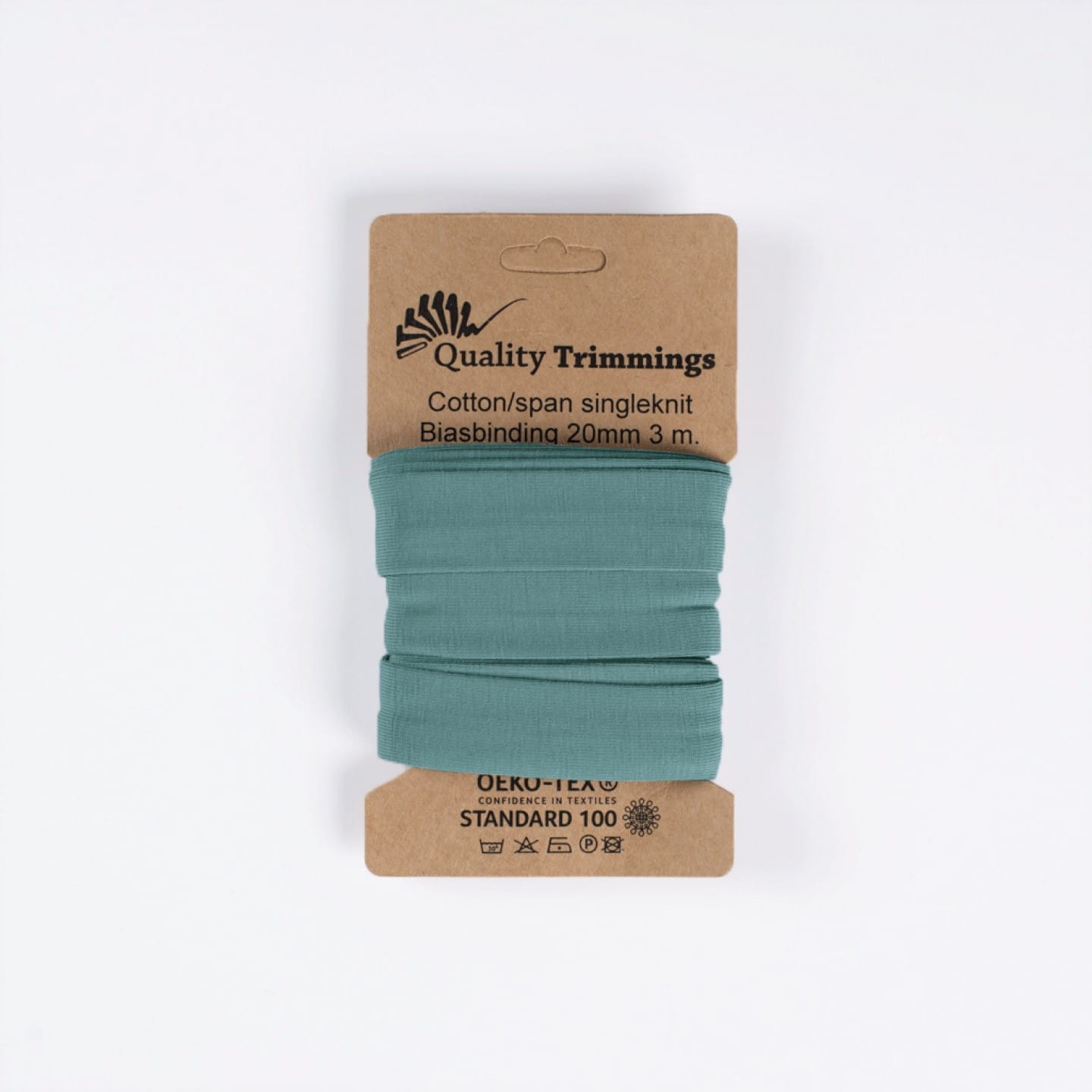 Schrägband Jersey Ben uni dark dusty mint (220) Karte 3m               