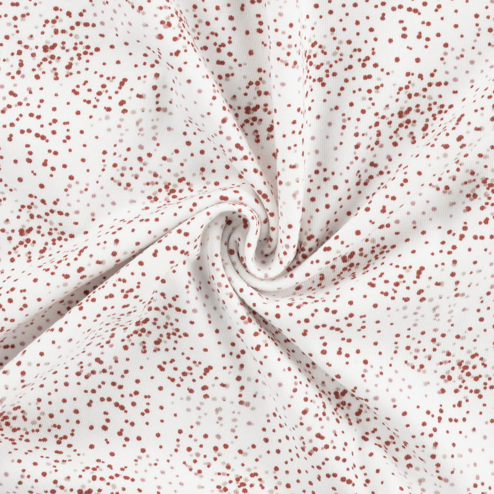 Organic Cotton Baumwolljersey GOTS mit Dots - rost