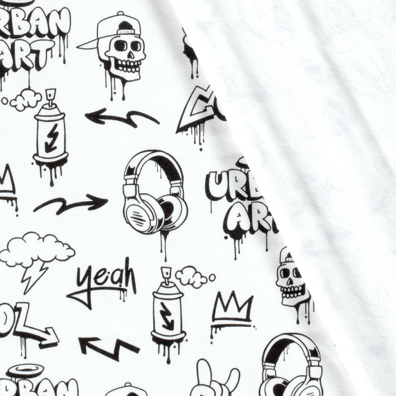 Alpenfleece "Graffiti" - off white Alpenfleece "Graffiti" - off white