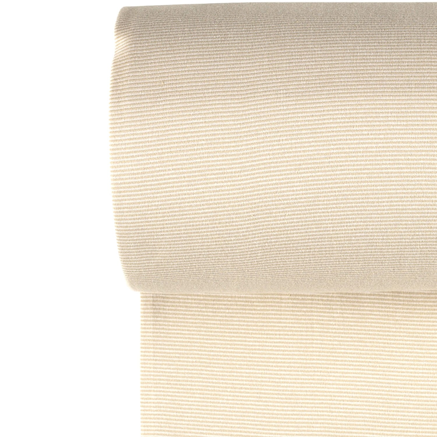 Bündchenstoff mit schmalen Streifen - ecru/hellbeige (N052)