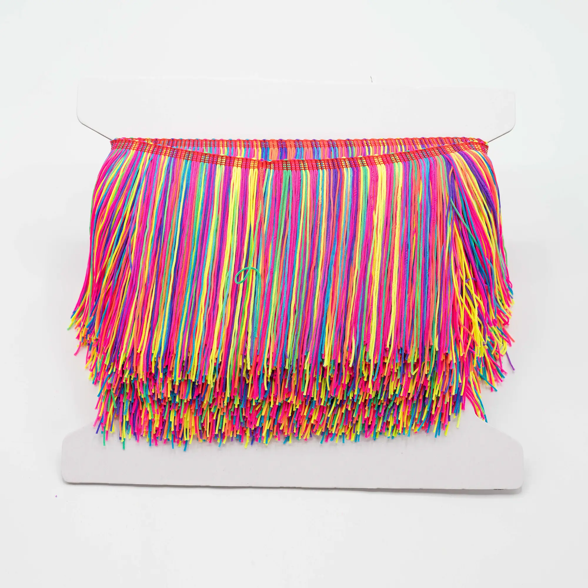 Fransen Borte in bunt neon 150mm   