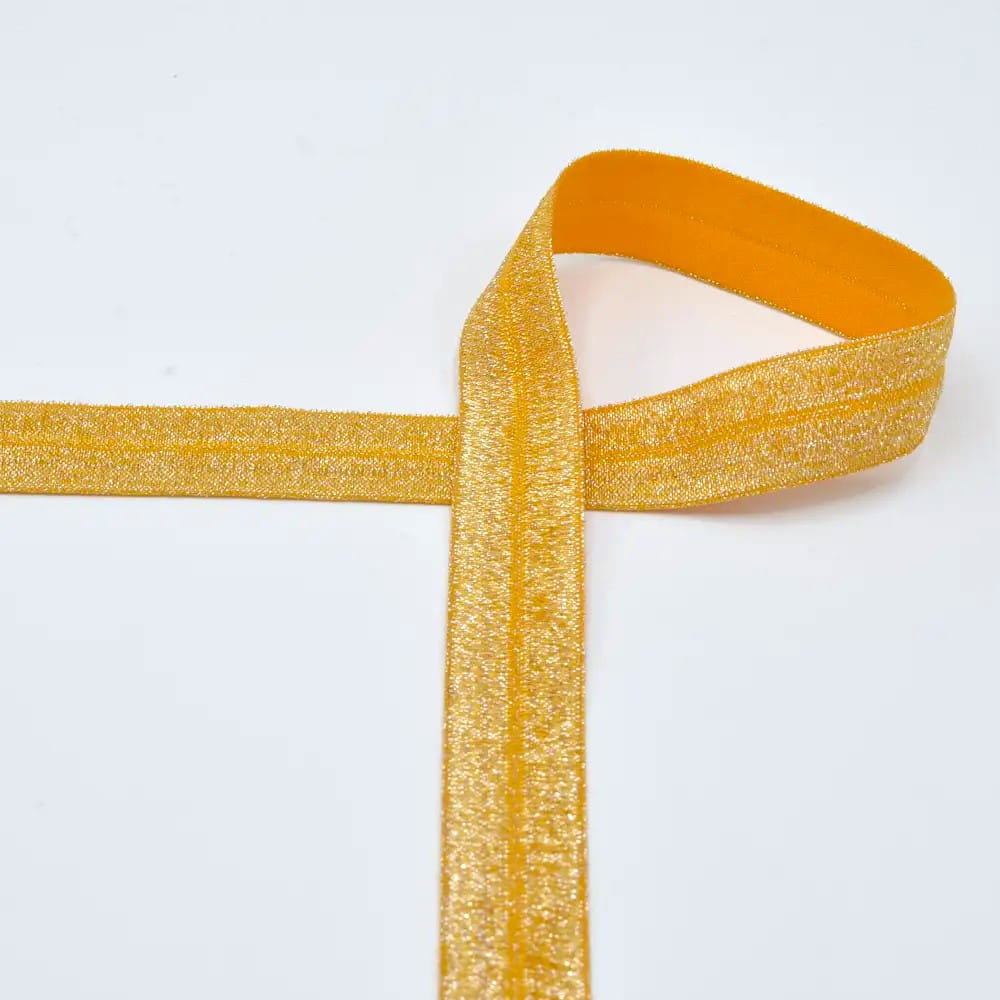 Falzgummi Elastik uni corn mit Lurex (586)