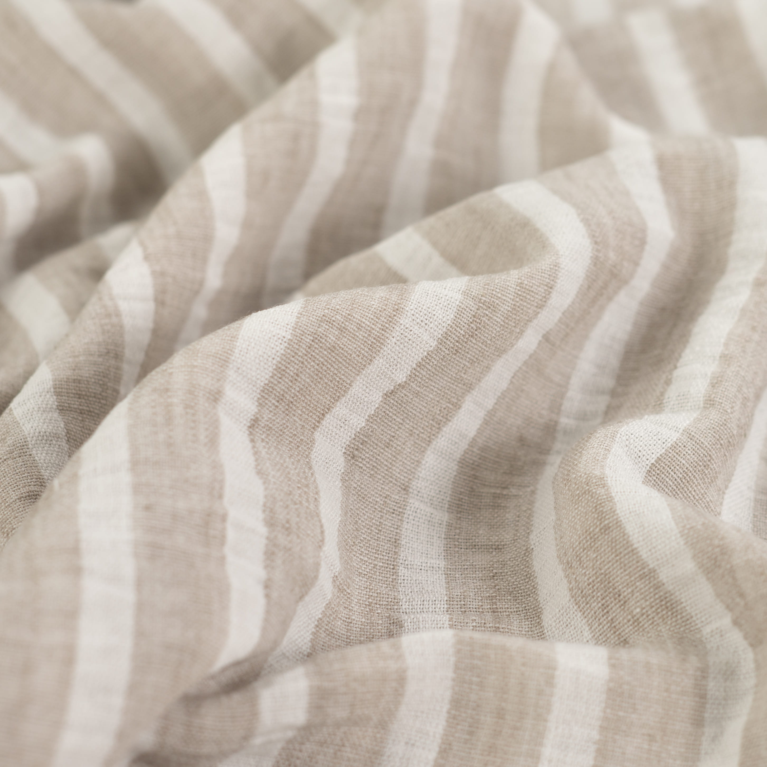 Leinenlook Yarn Dyed "Striped" - beige (Q520)
