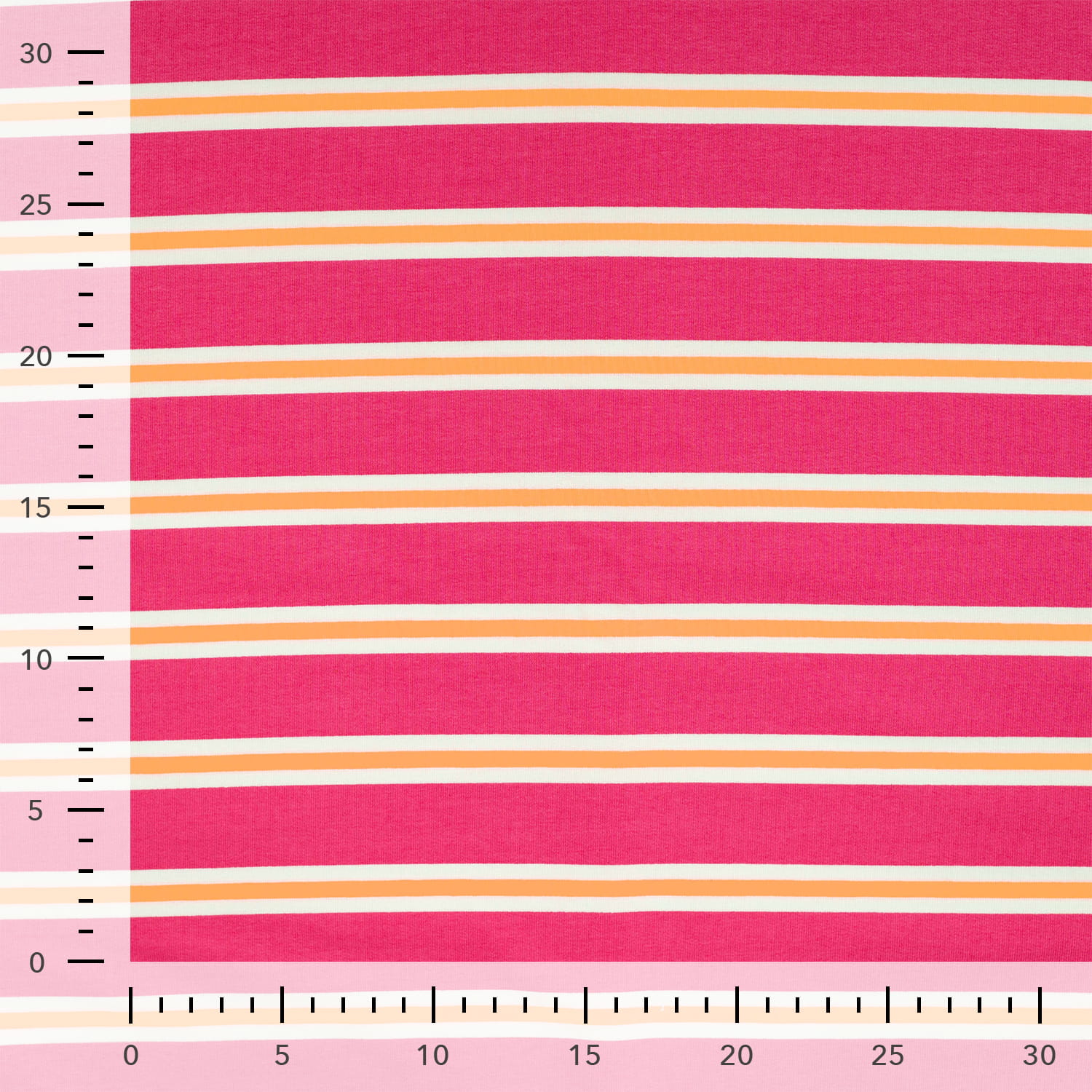 French Terry "Neon Stripes" mit pinken Blockstreifen und Neonstreifen (Q170)