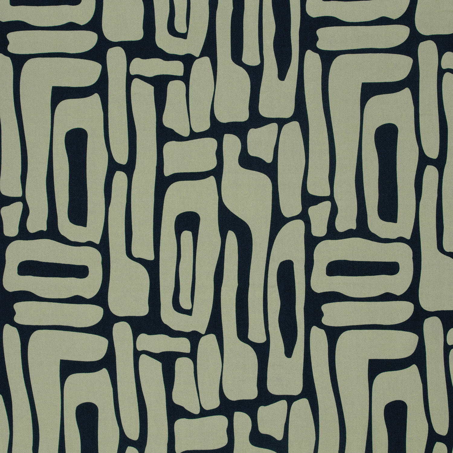 Viskose  Digital mit abstraktem Muster - marine/khaki