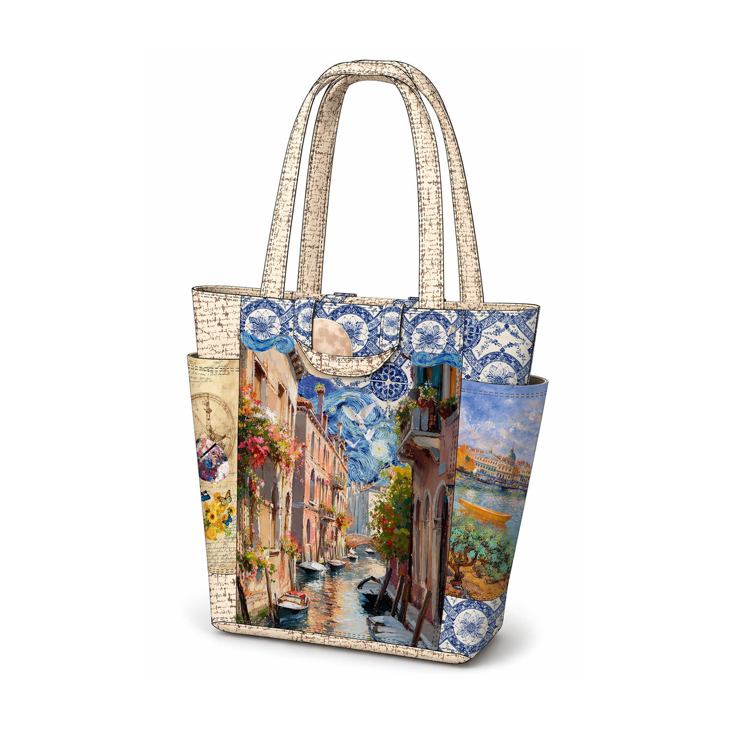 Canvas Panel "Canals of Venice" von Stenzo 150x150 cm