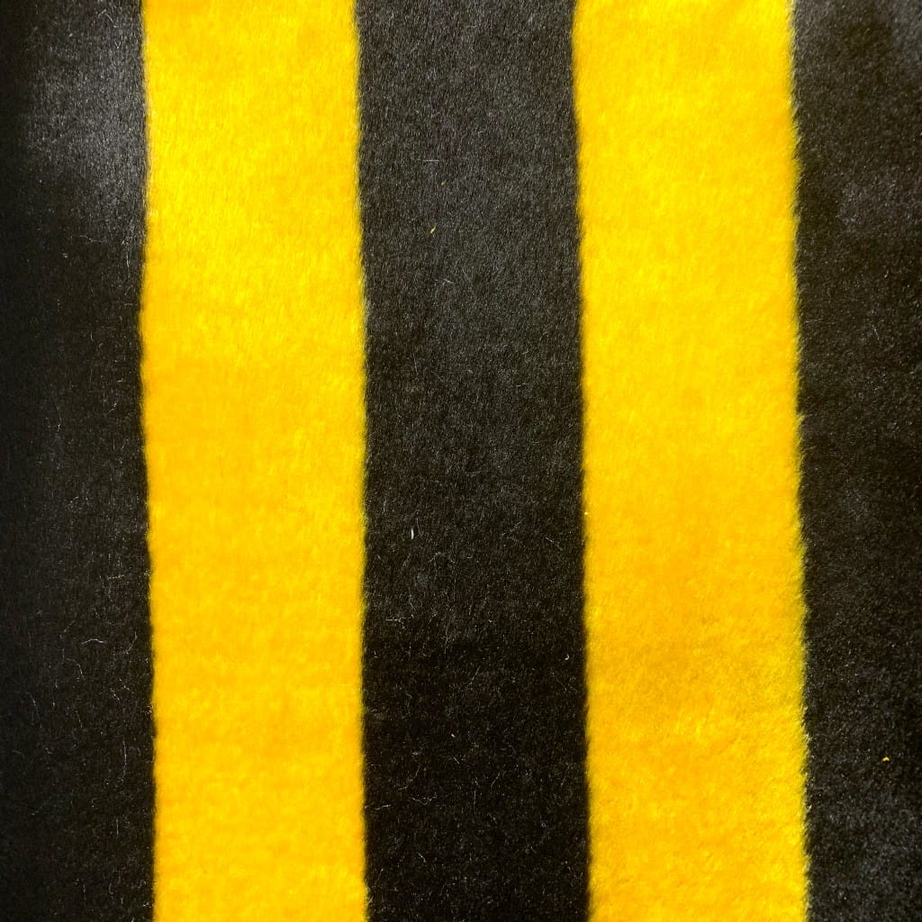 Plüschstoff "Biene" - schwarz/gelb gestreift (3cm)