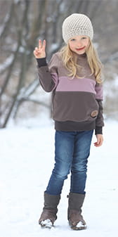 Papierschnittmuster Hoodie Toni für Kinder 74-164 von Fadenkäfer