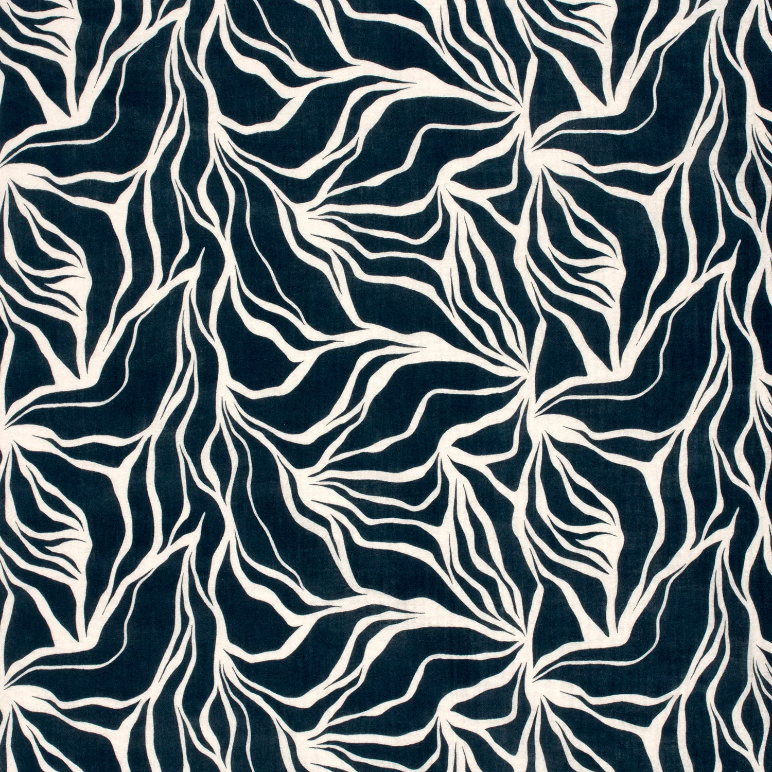 Baumwolle Double Gauze/ Musselin mit abstraktem Muster - marine