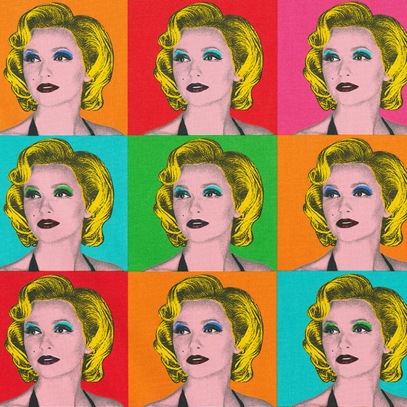 Halb-Panama Leinenoptik "Pop Art" 