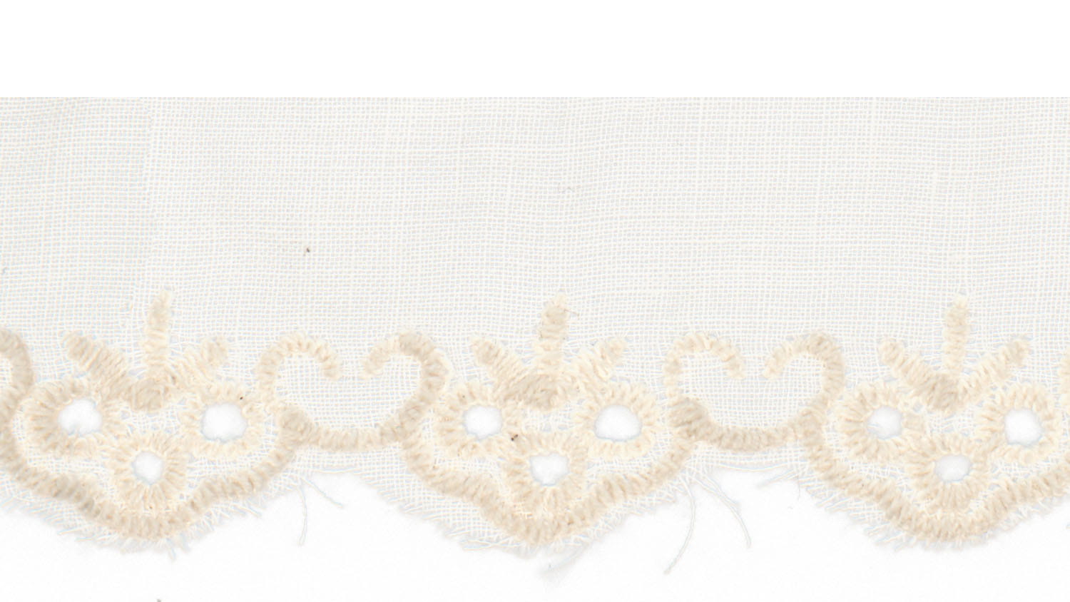 Baumwoll-Spitze 40mm mit Muster uni ecru (551) 