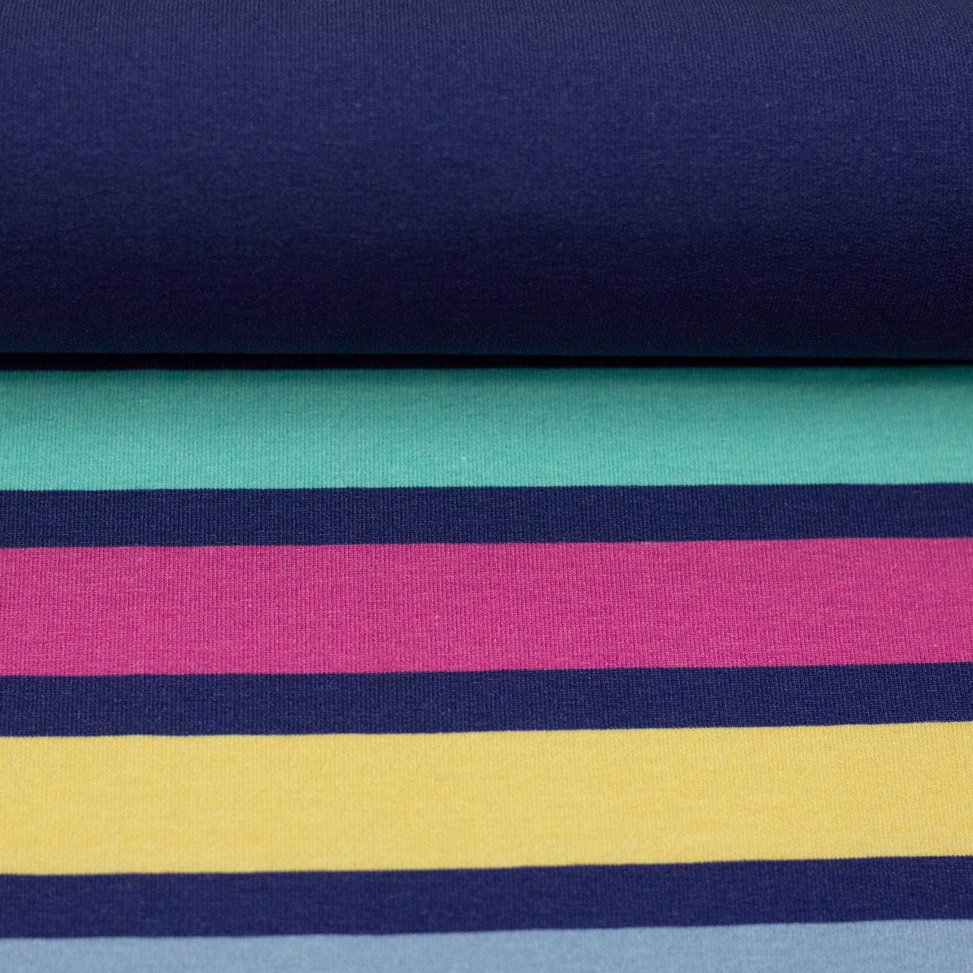 French Terry Panel "Simple Stripes" by Lillesol & Pelle - dunkelblau