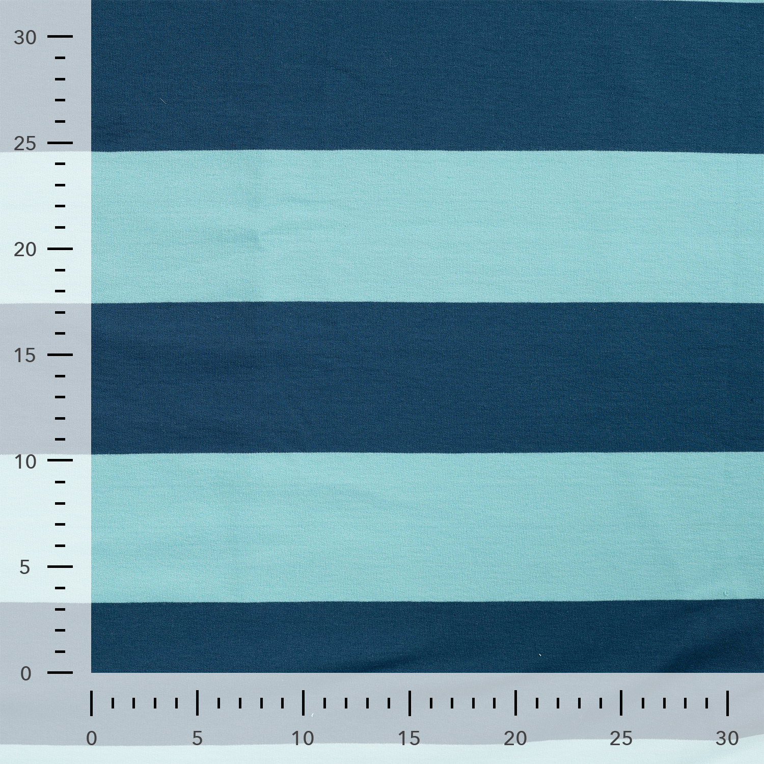 Sommersweat French Terry "Yarn Dyed" mit Streifen - petrol/mint (Q942)