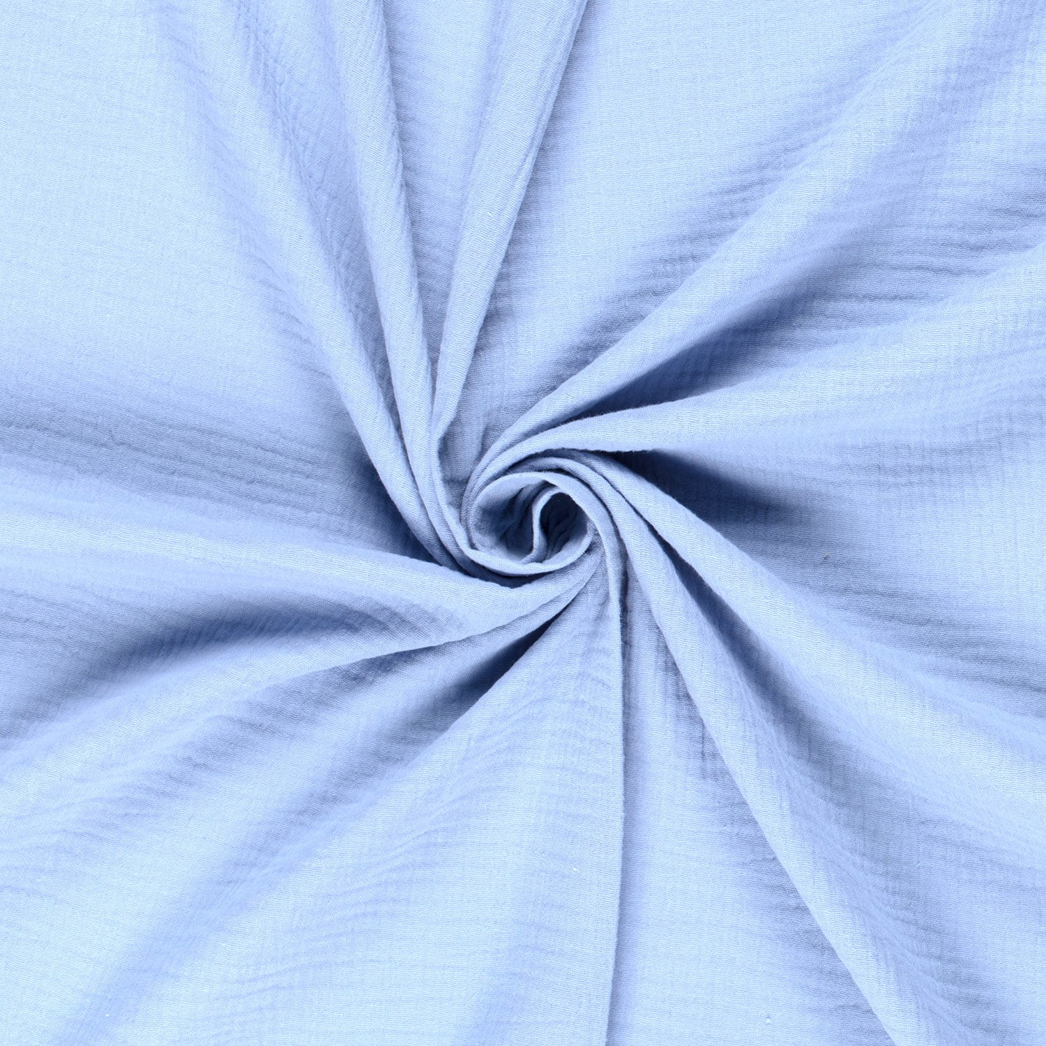 1,33m Reststück    Baumwoll-Musselin (Double Gauze) uni hell jeansblau (N003) 1,33m Reststück    Baumwoll-Musselin (Double Gauze) uni hell jeansblau (N003)