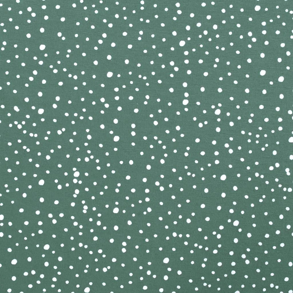 Baumwolljersey dusty mint mit weißen Dots