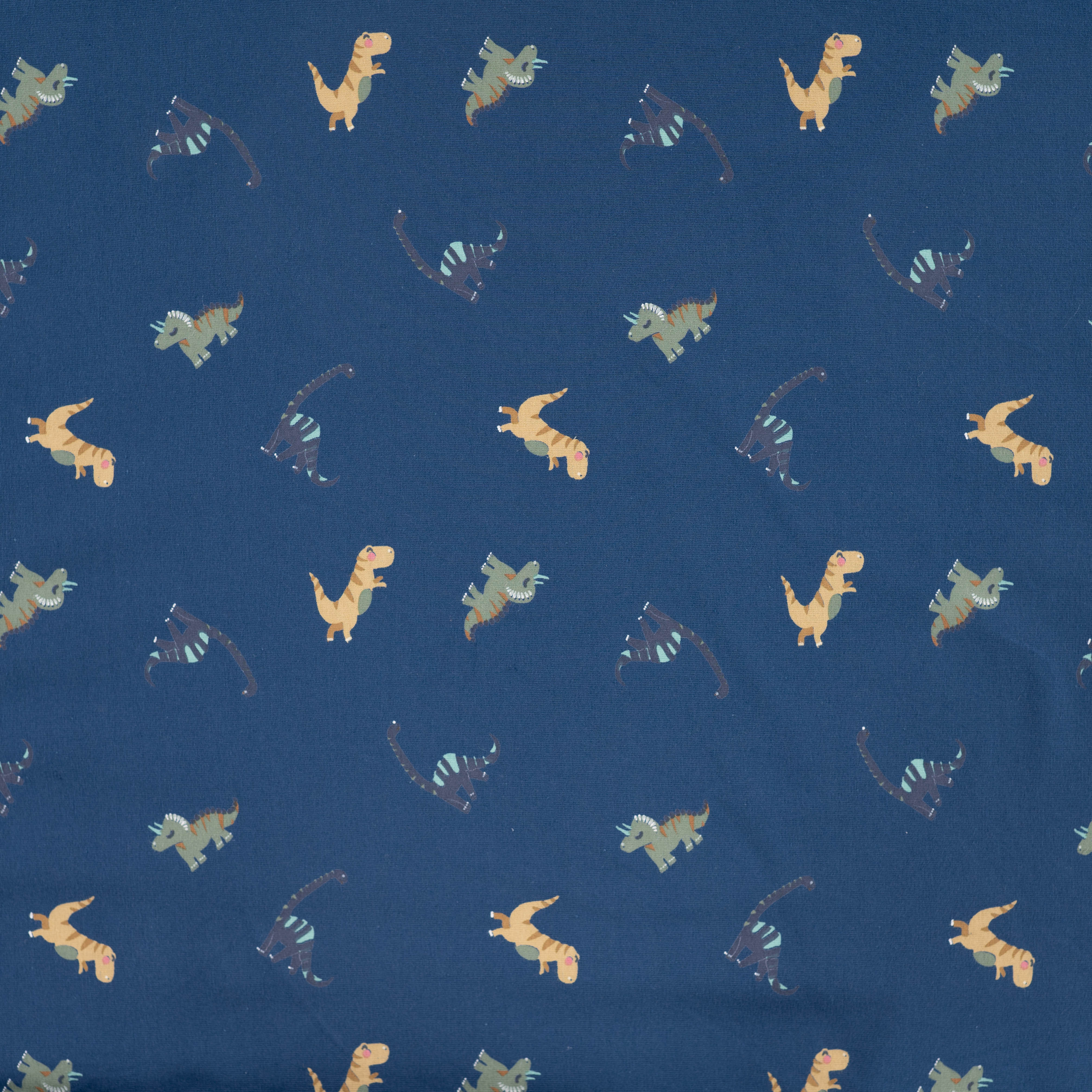  Baumwolljersey mit Dinosauriern - denim (Q960)