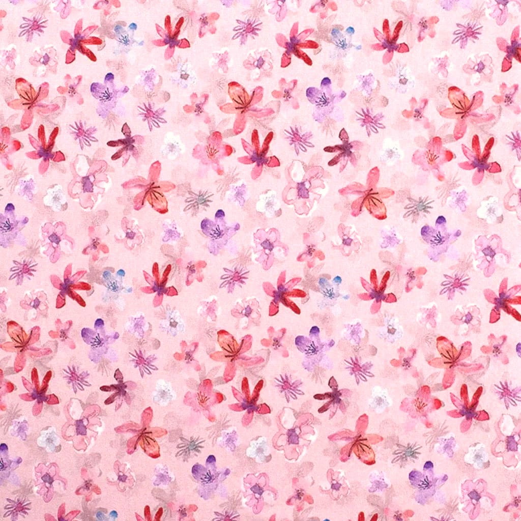 Baumwolljersey Organic Cotton "Small Flowers" - rosa