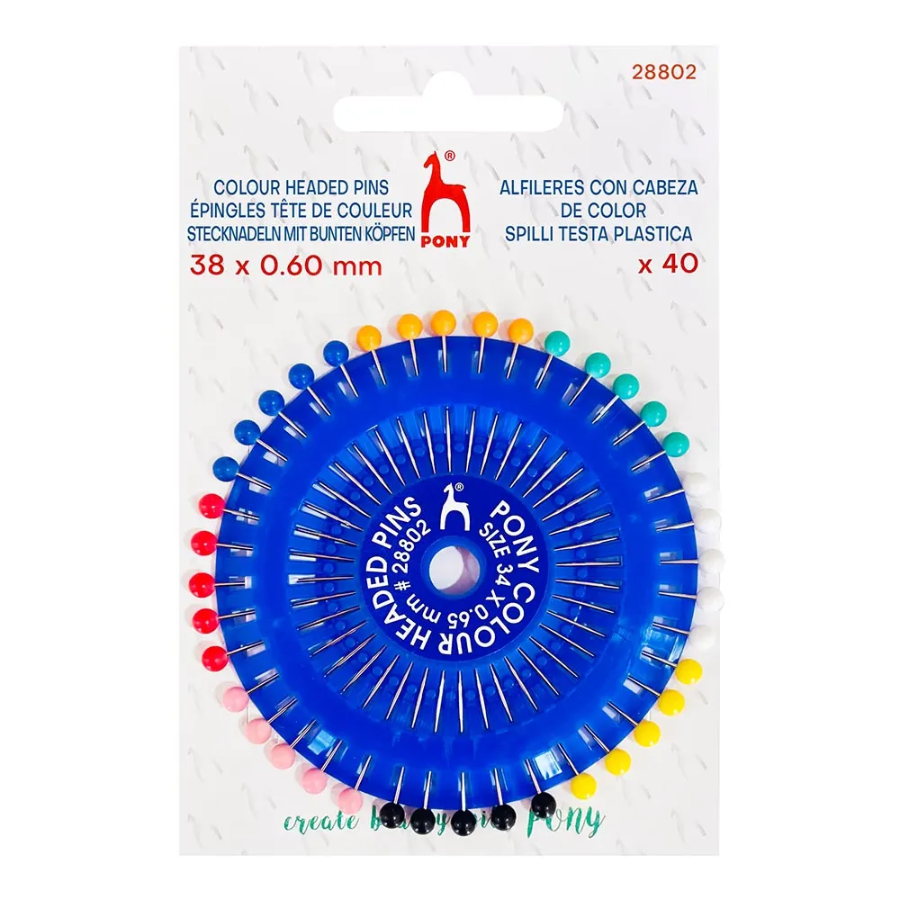 Pony Kopfstecknadeln Kunststoff 40 Stück