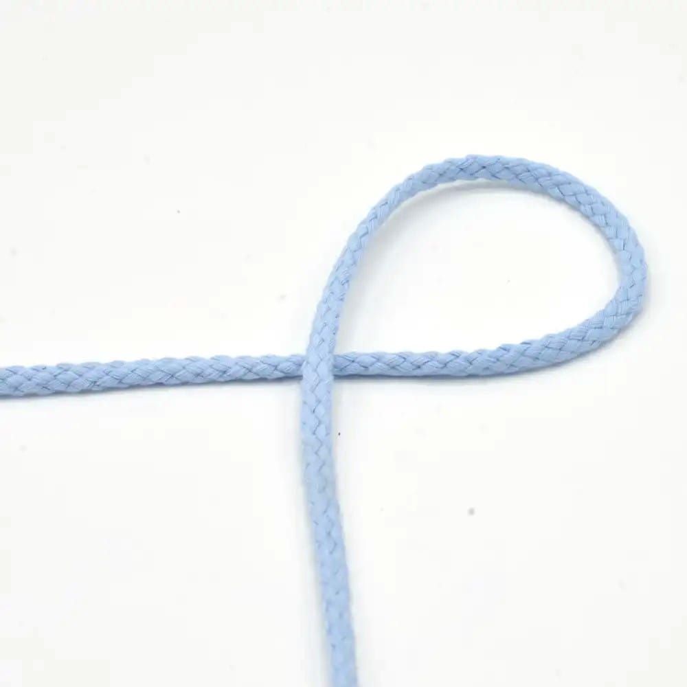 Kordel Baumwolle rund 6mm uni baby blue (500) 