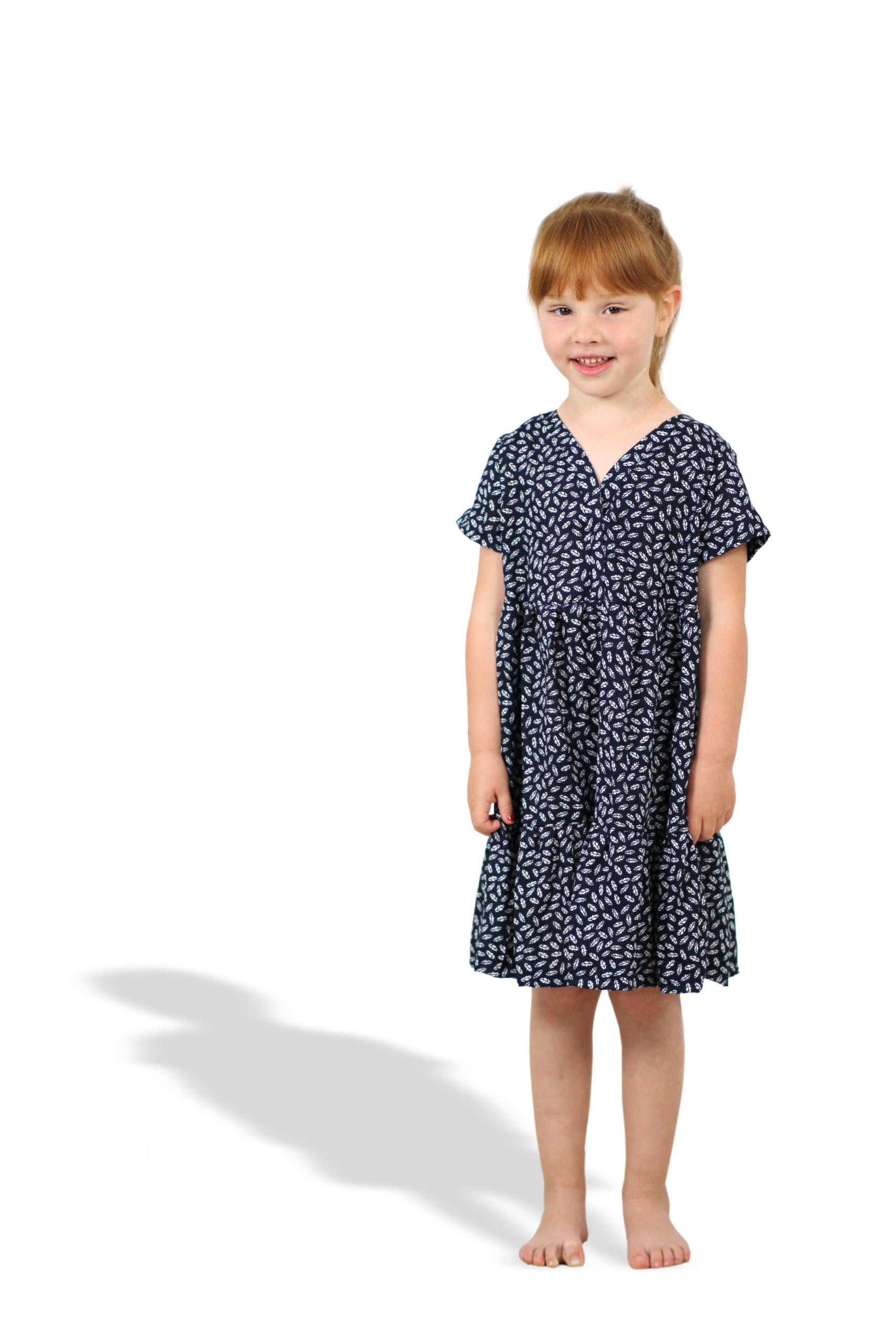 Papierschnittmuster Kleid Valentina für Kinder 74-164 von Fadenkäfer  Kopi