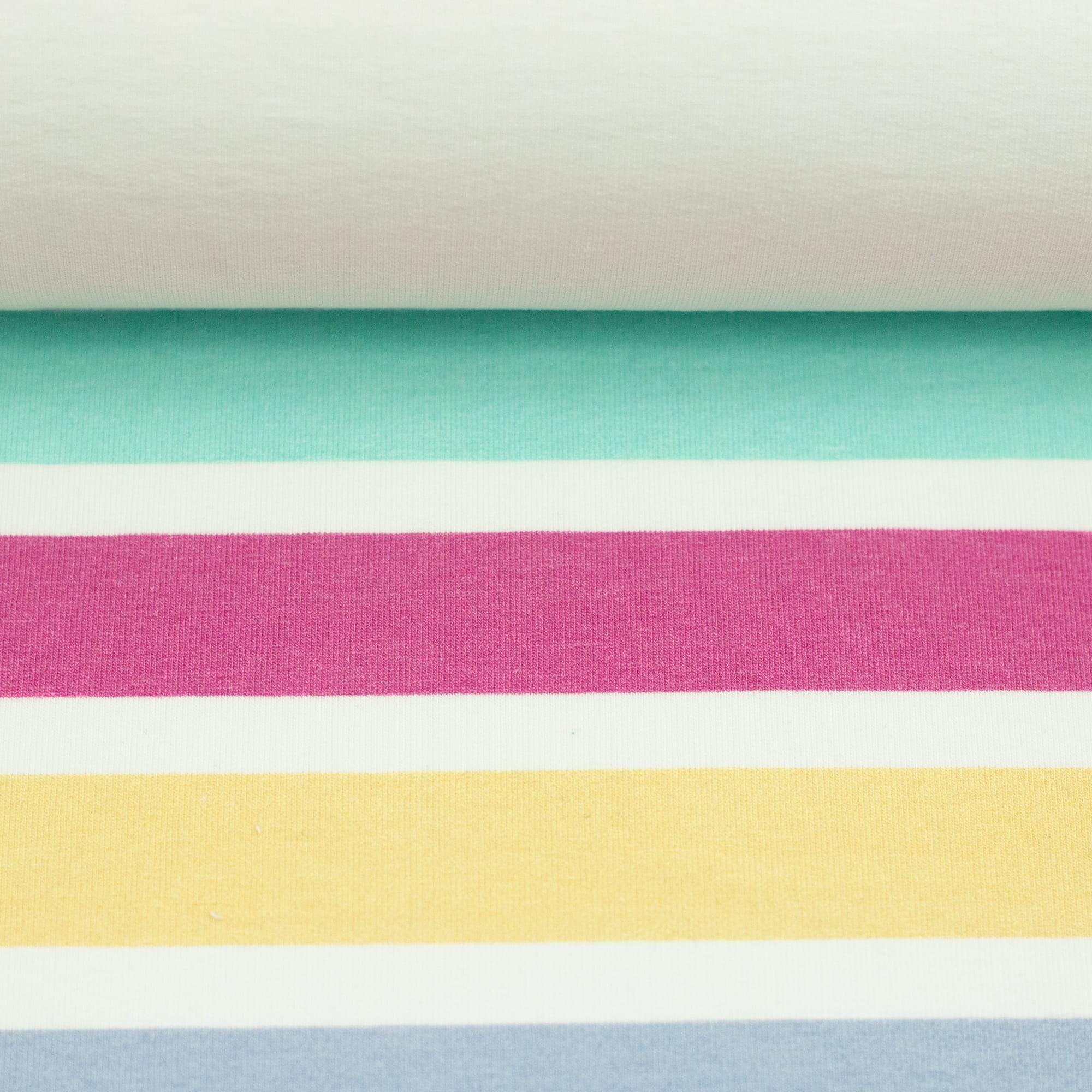 French Terry Panel "Simple Stripes" by Lillesol & Pelle - weiß