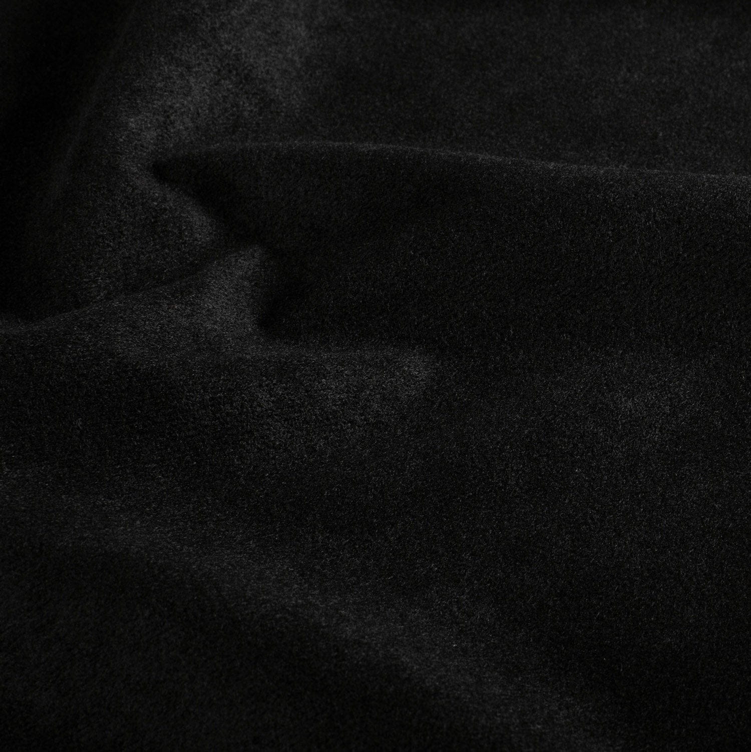 0,55m Reststück Microvelours Alova uni schwarz 