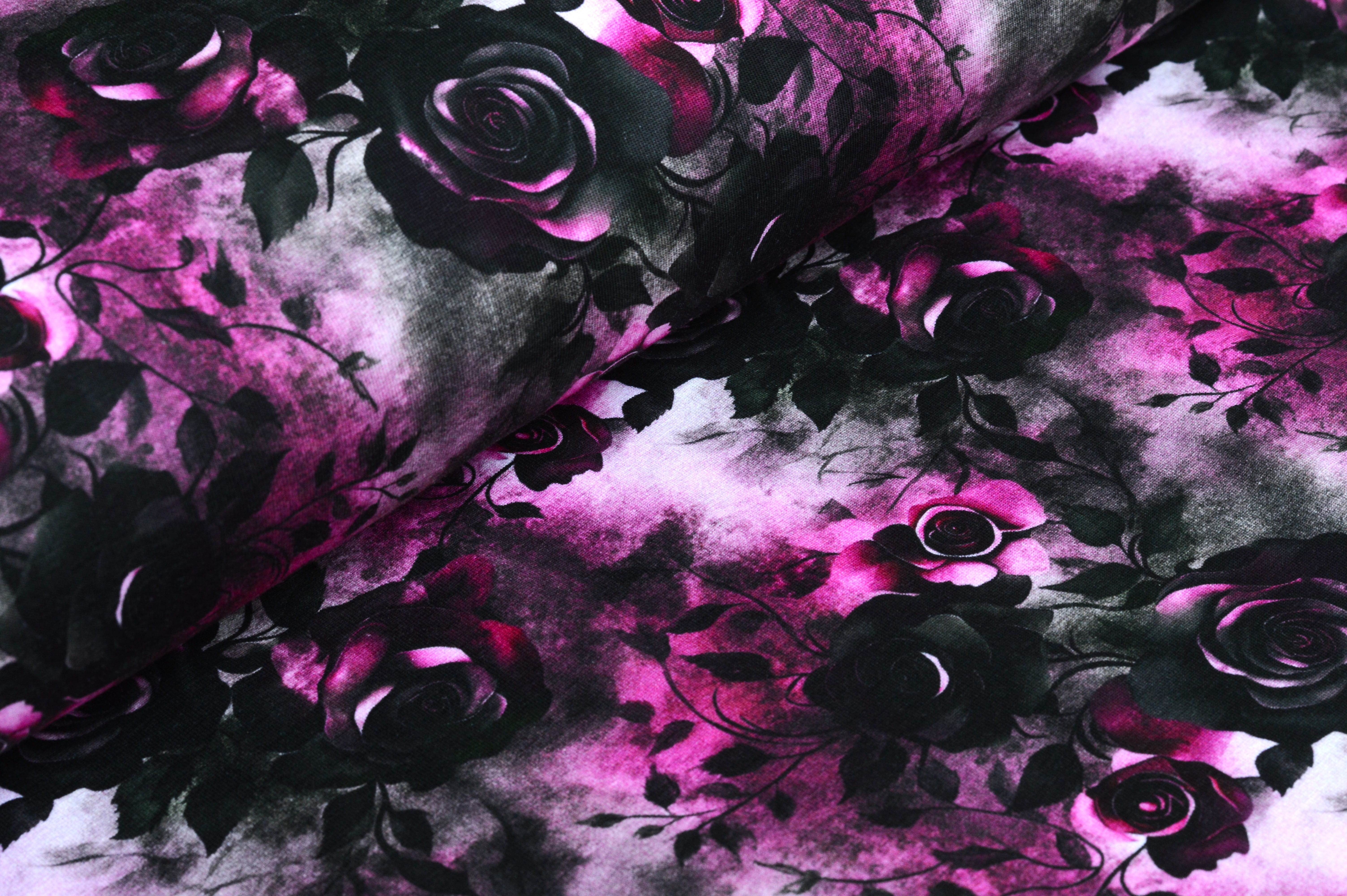 Digitaljersey Eigenproduktion "Midnight Roses" - schwarz/pink/ecru