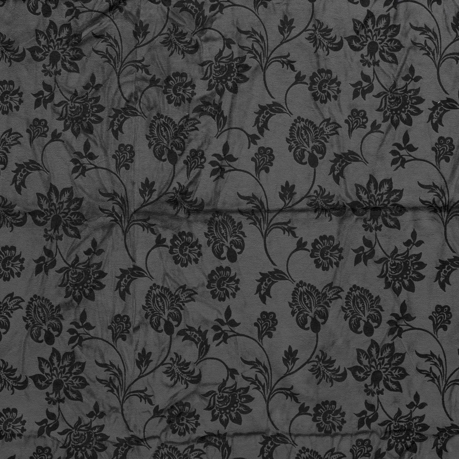 Nicki Verlours mit Ornamentmuster - schwarz/anthrazit