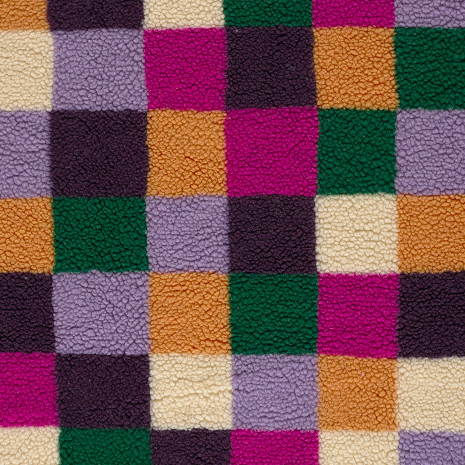 Teddystoff mit Patchwork-Karo