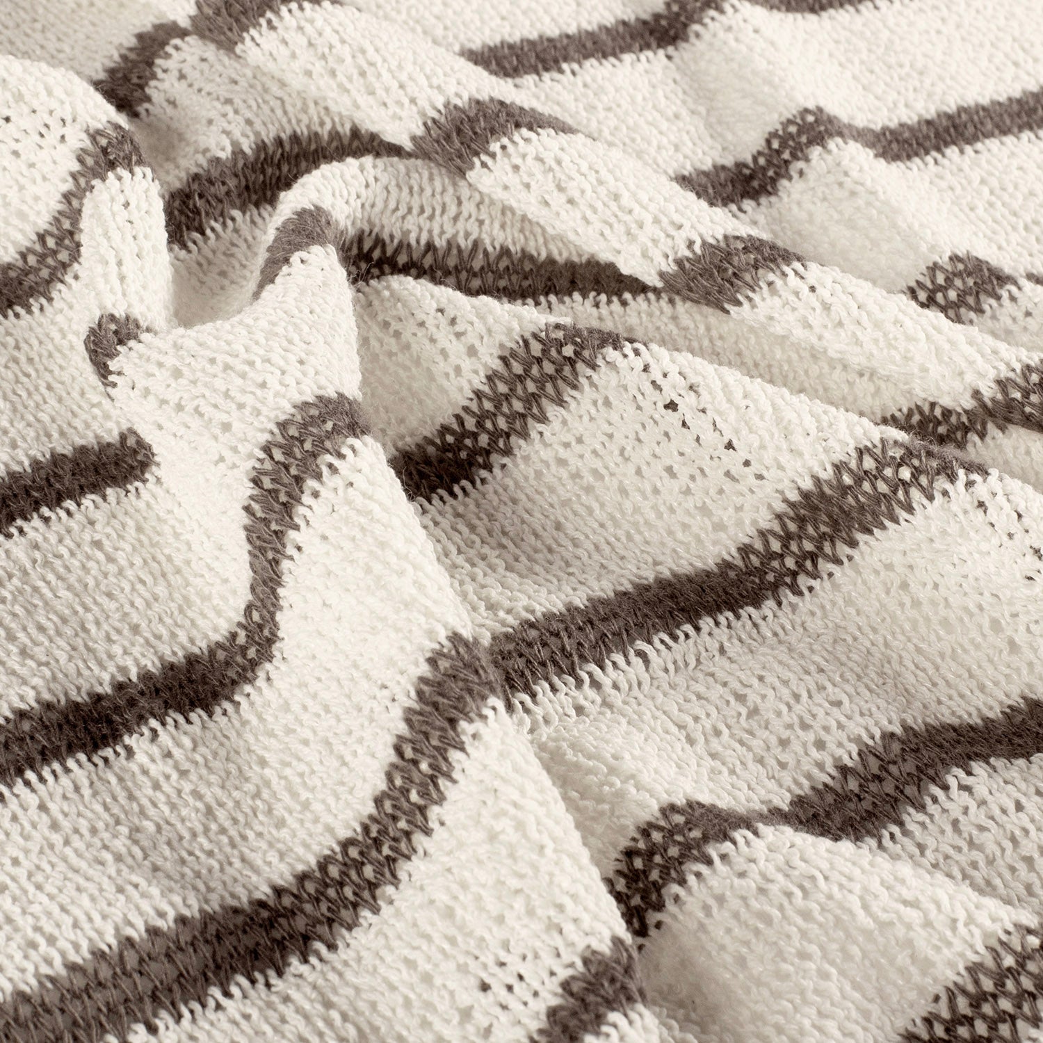 Jacquard "Streifen" taupe grau