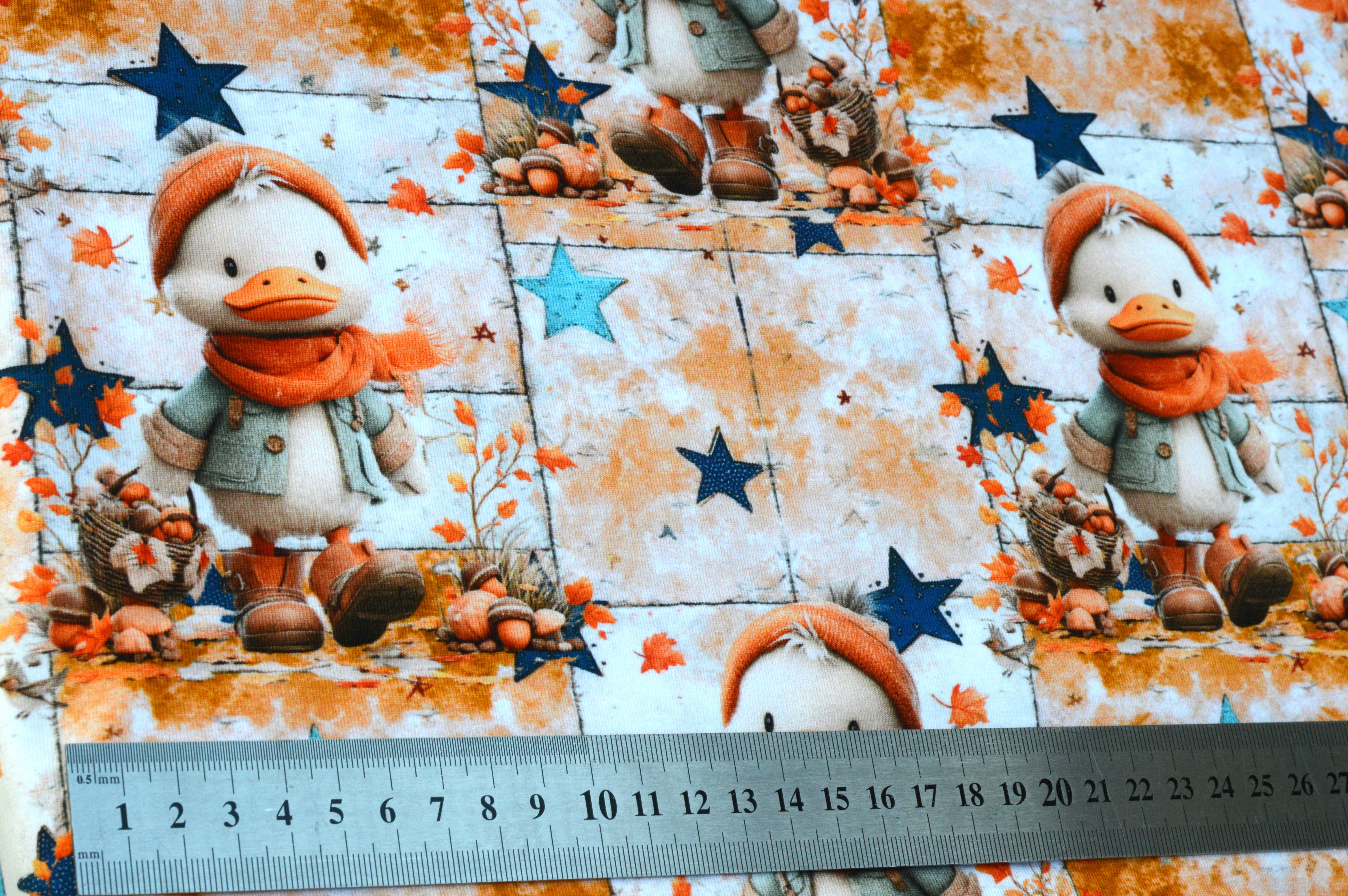 Digitaljersey Eigenproduktion "Ente Timmy und der goldene Herbst" - ecru