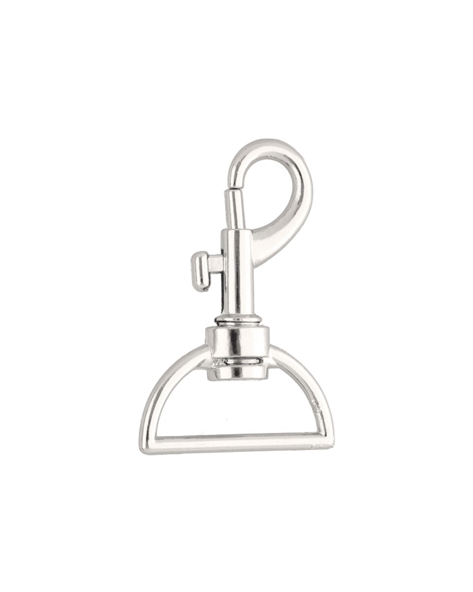 Karabinerhaken aus Metall 31mm Nickel  