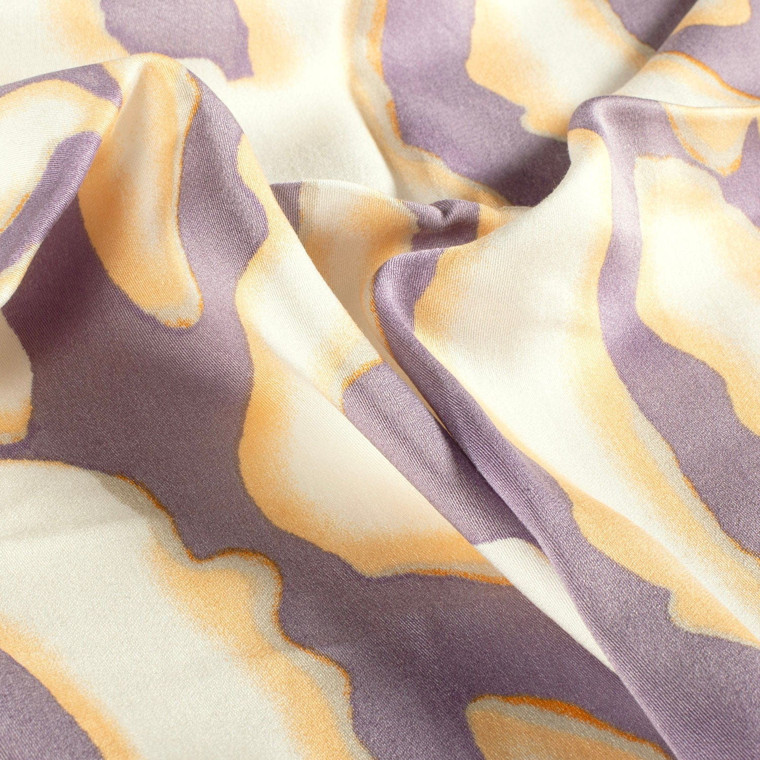 Viskosesatin mit Wellen-Muster - dusty lila