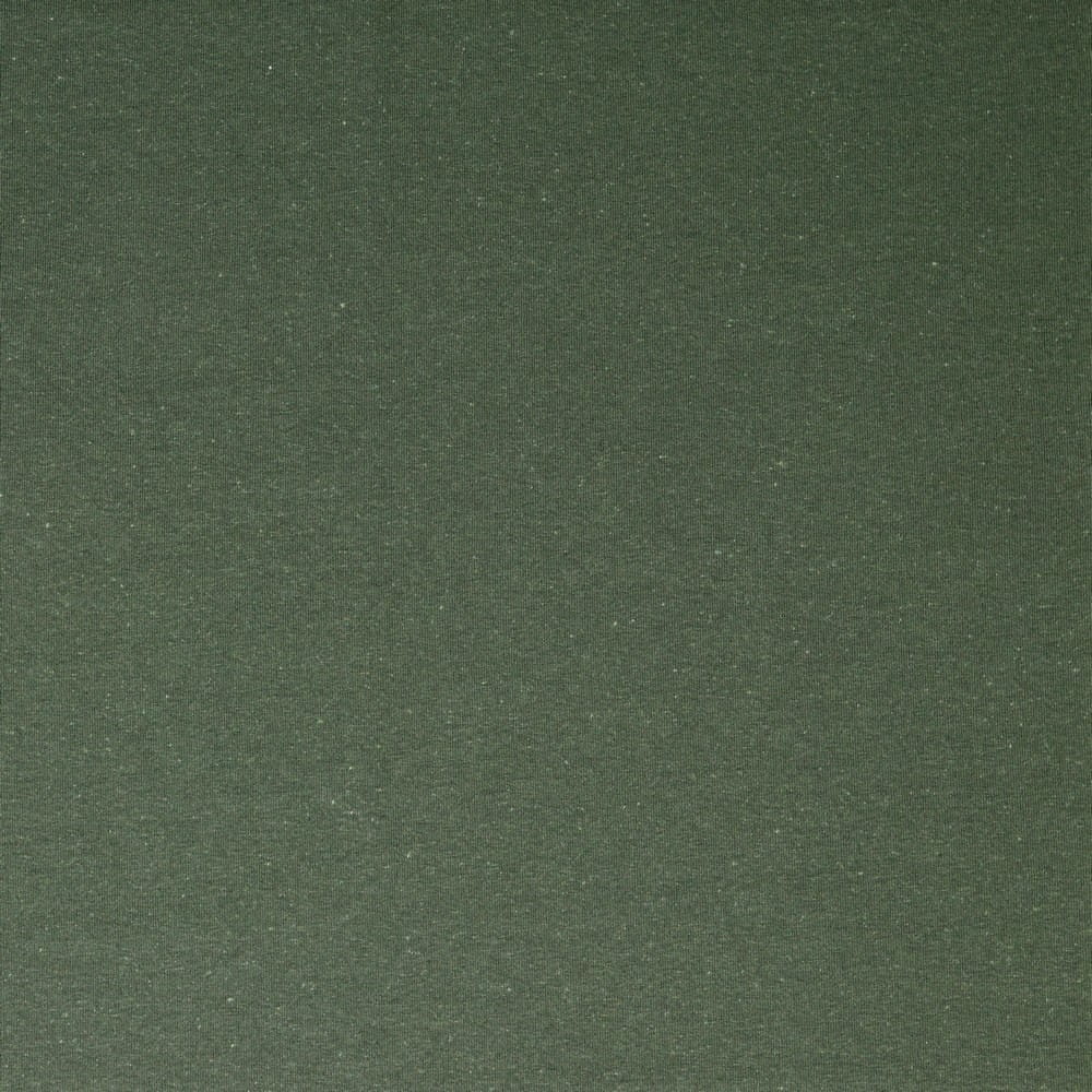 Baumwolljersey uni recycled army meliert (010