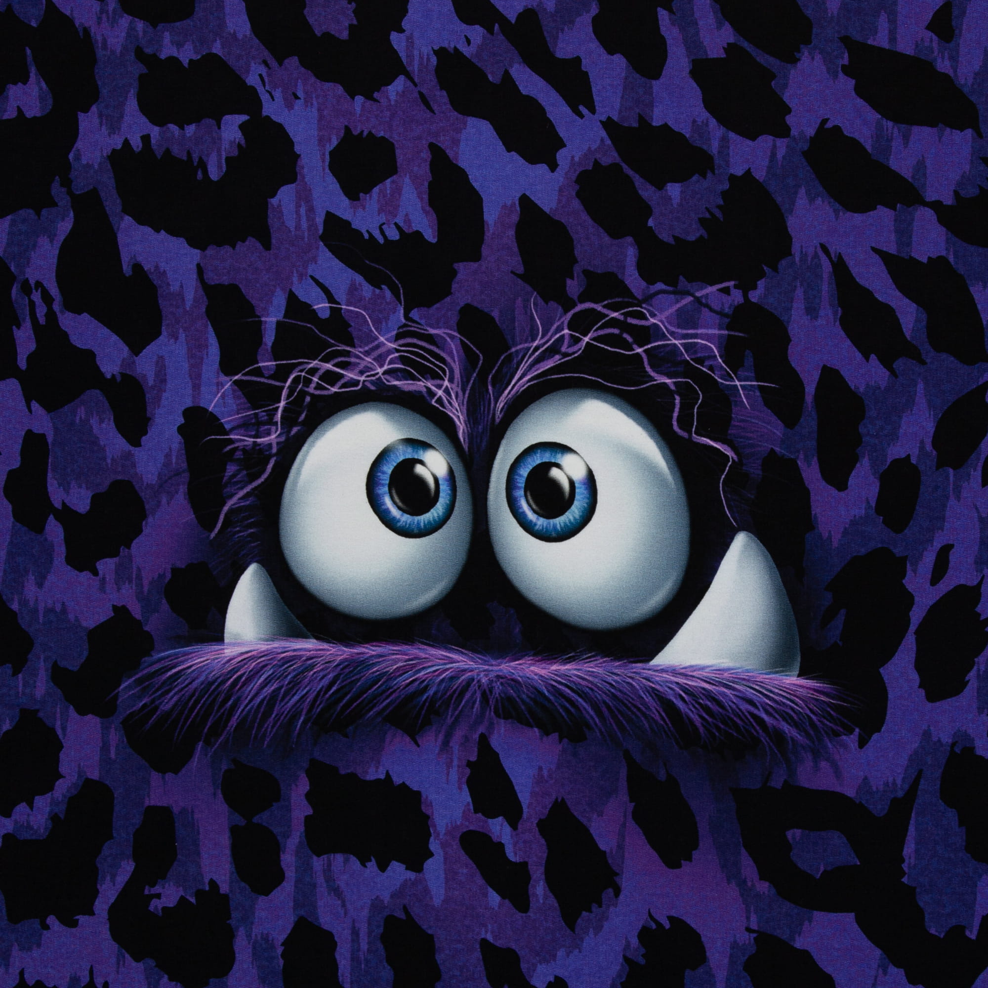 French Terry Panel "Monsta" by Thorsten Berger - blau