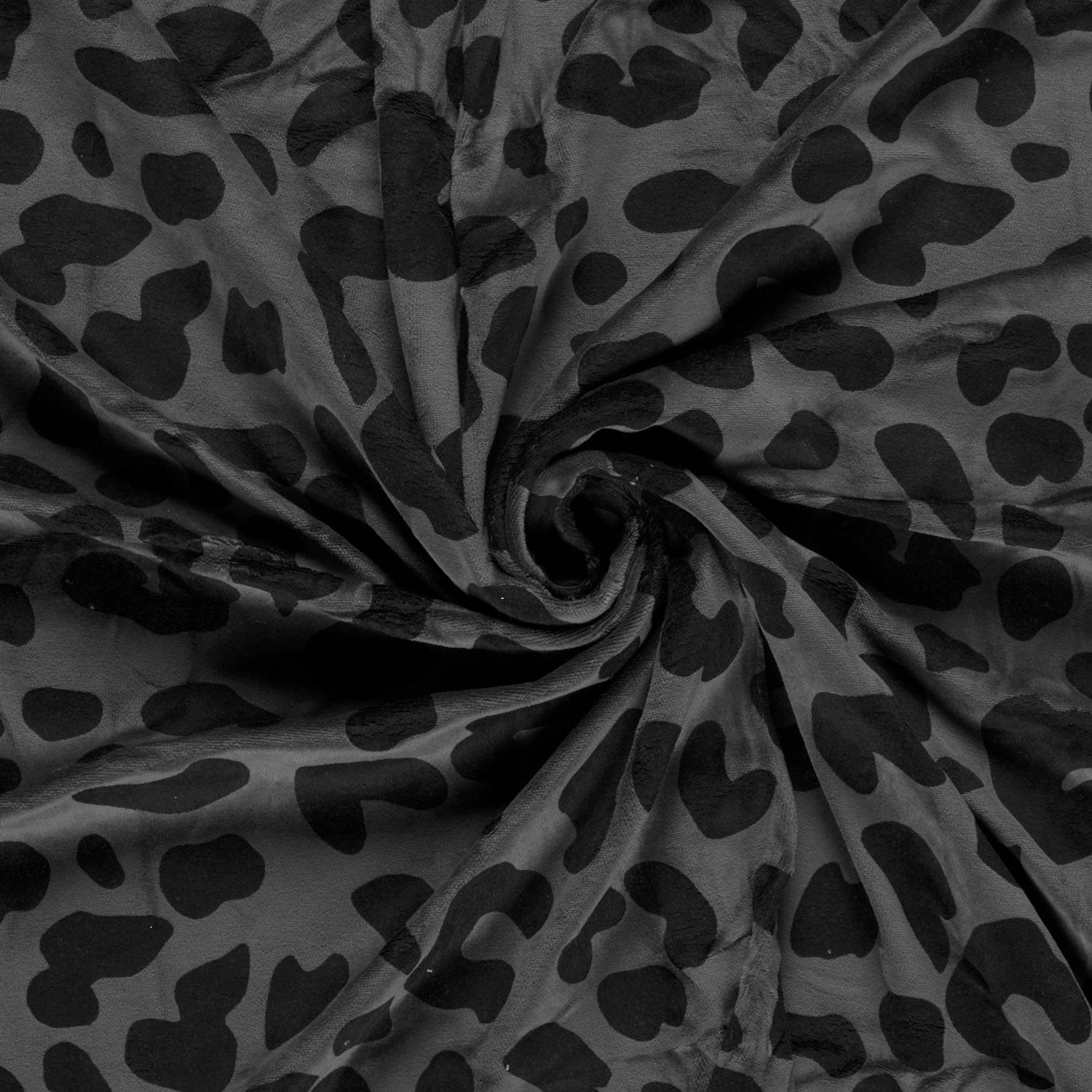 Nicki Verlours mit Panthermuster - schwarz/anthrazit