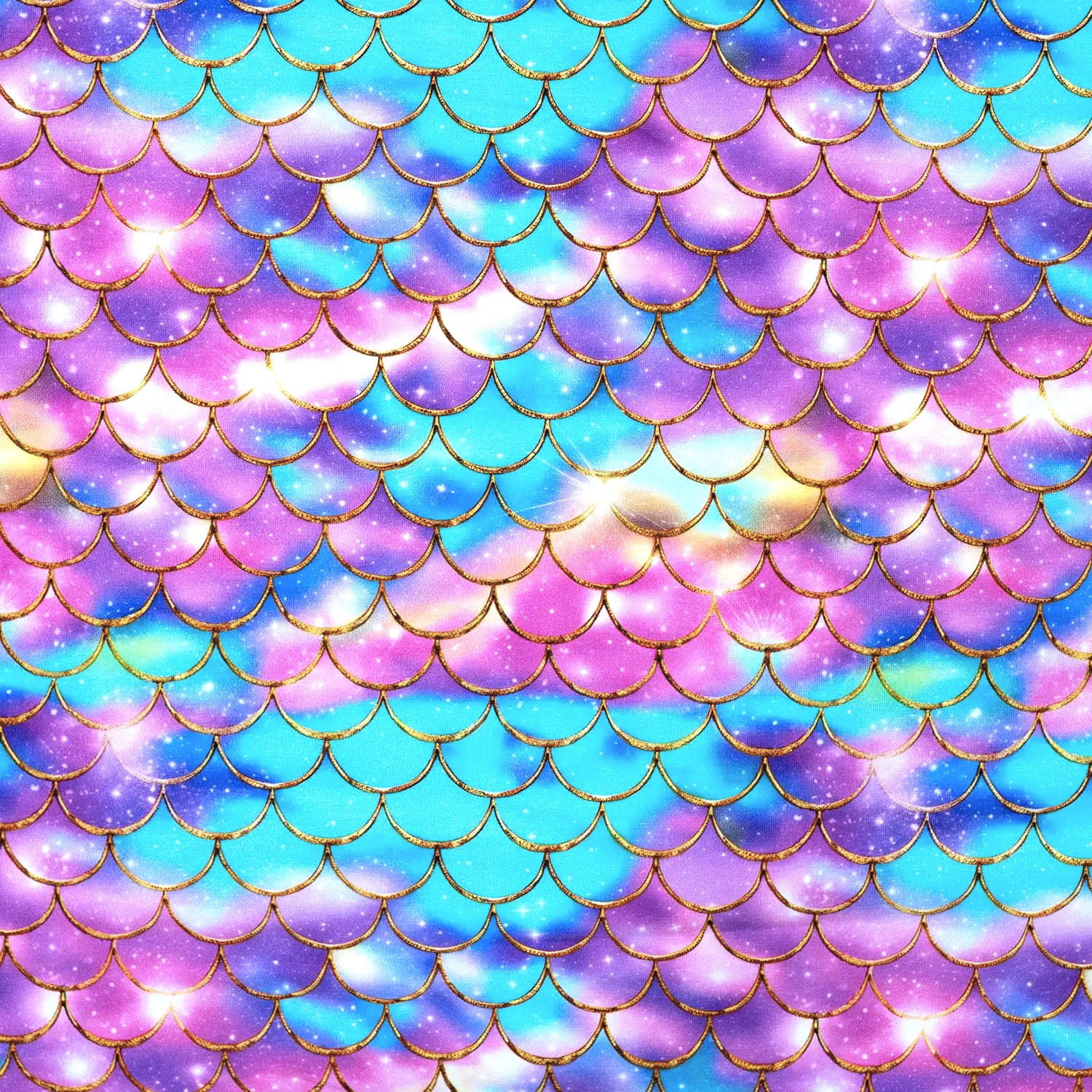 Digitaljersey "Sparkling Arielle" mit bunten Fischschuppen und Goldumrandung