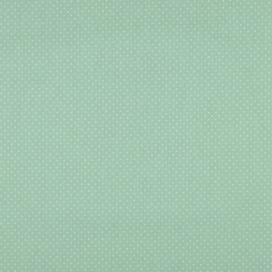 Baumwollstoff beschichtet mint mit weißen Punkten (011)