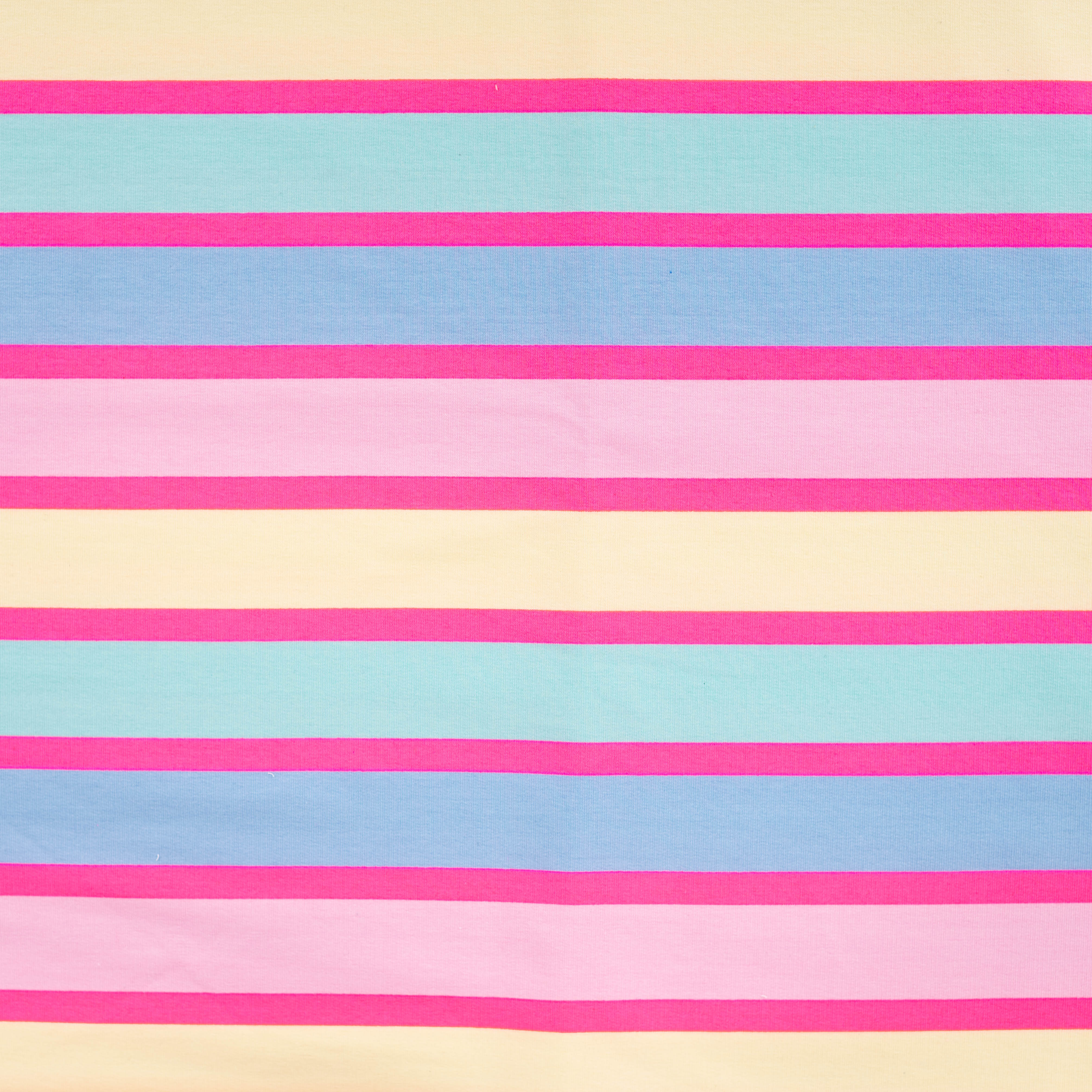 French Terry "Neon Stripes" mit bunten Blockstreifen und Neonstreifen