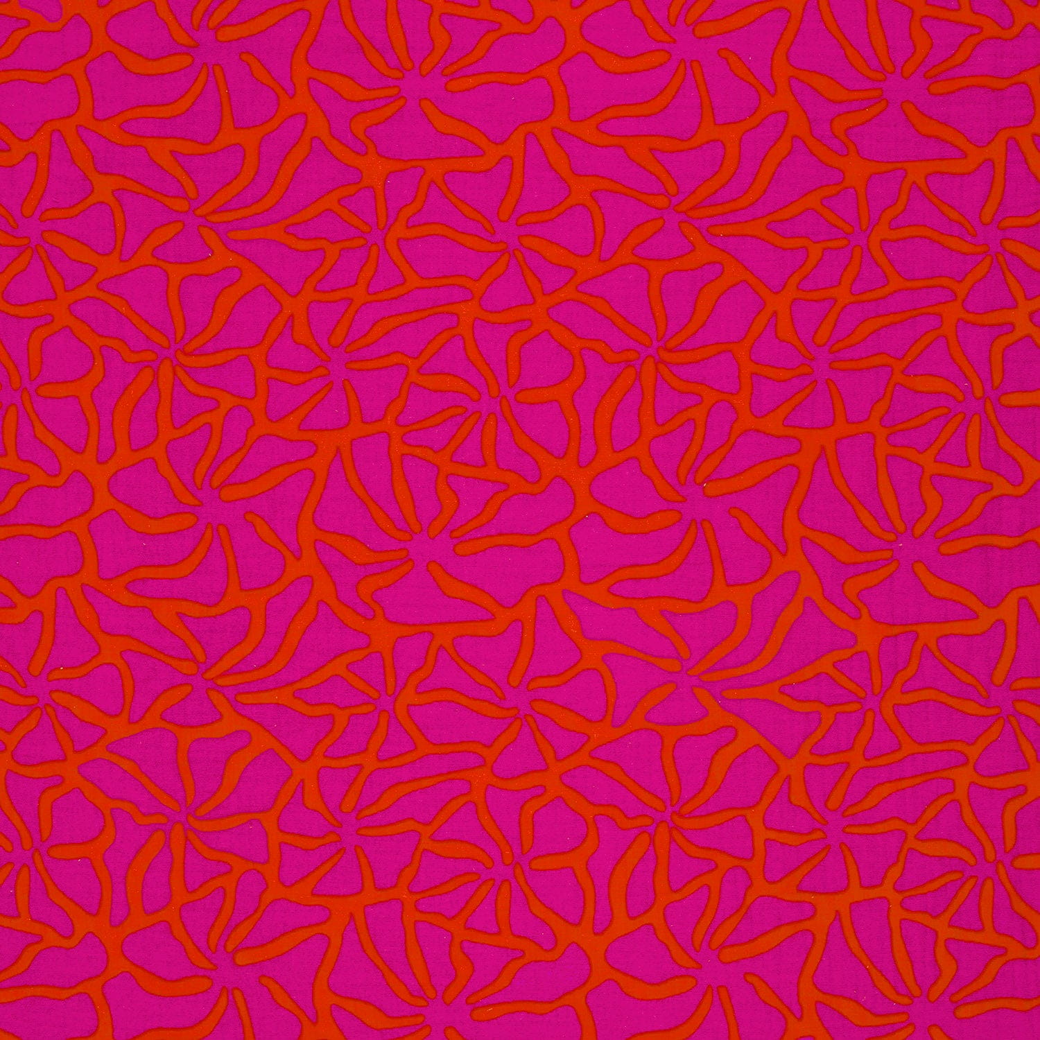 Baumwolle Double Gauze/ Musselin mit pinken abstrakten Blumen - coral (N038)  