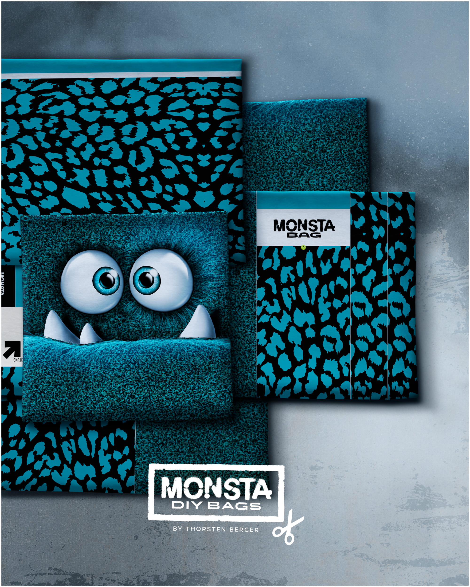 Taschen Panel "Monsta Bags" by Thorsten Berger - petrol 