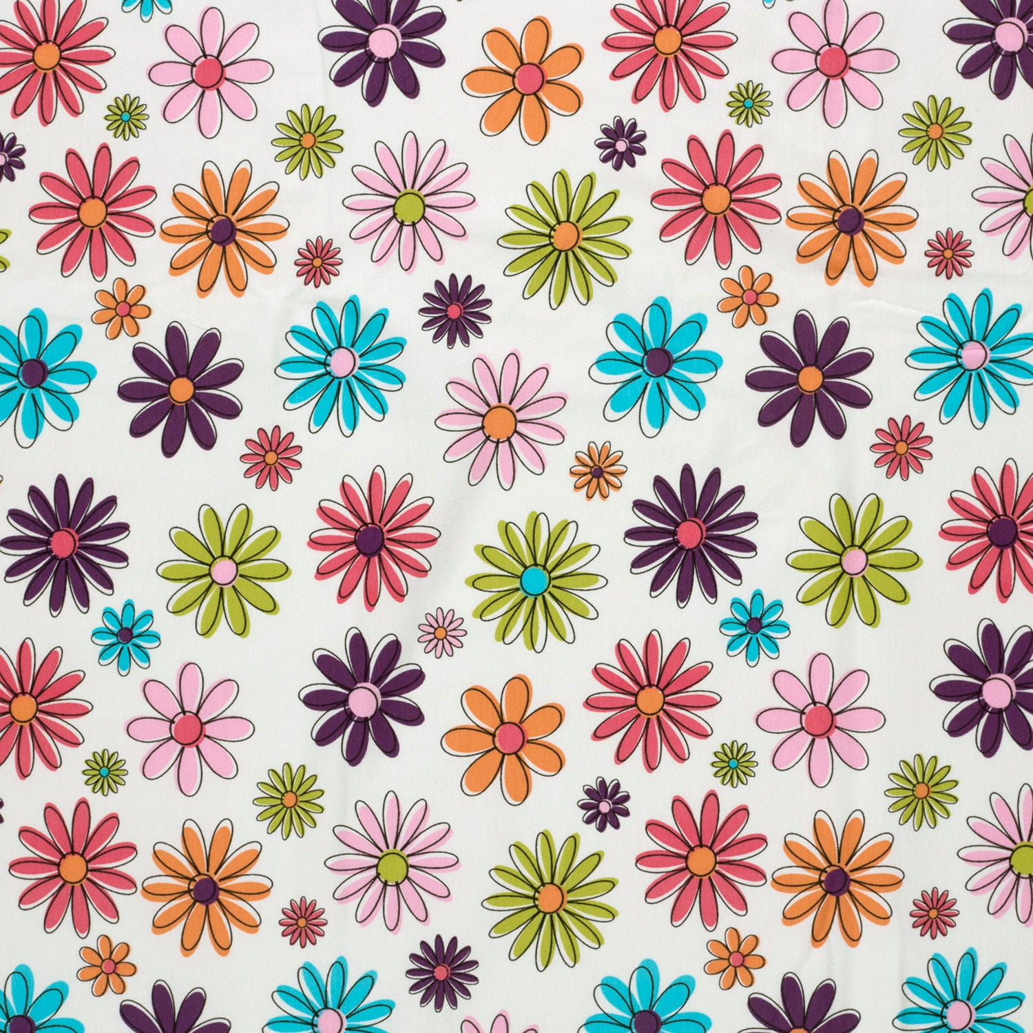 Baumwolljersey "Sketchy Flowers" mit Blumen - ecru (N051)