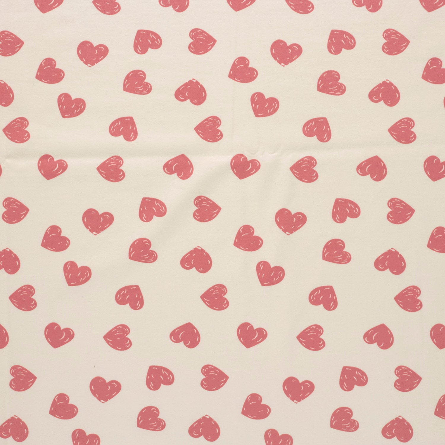 Baumwolljersey mit gemalten Herzen - nude (N011)