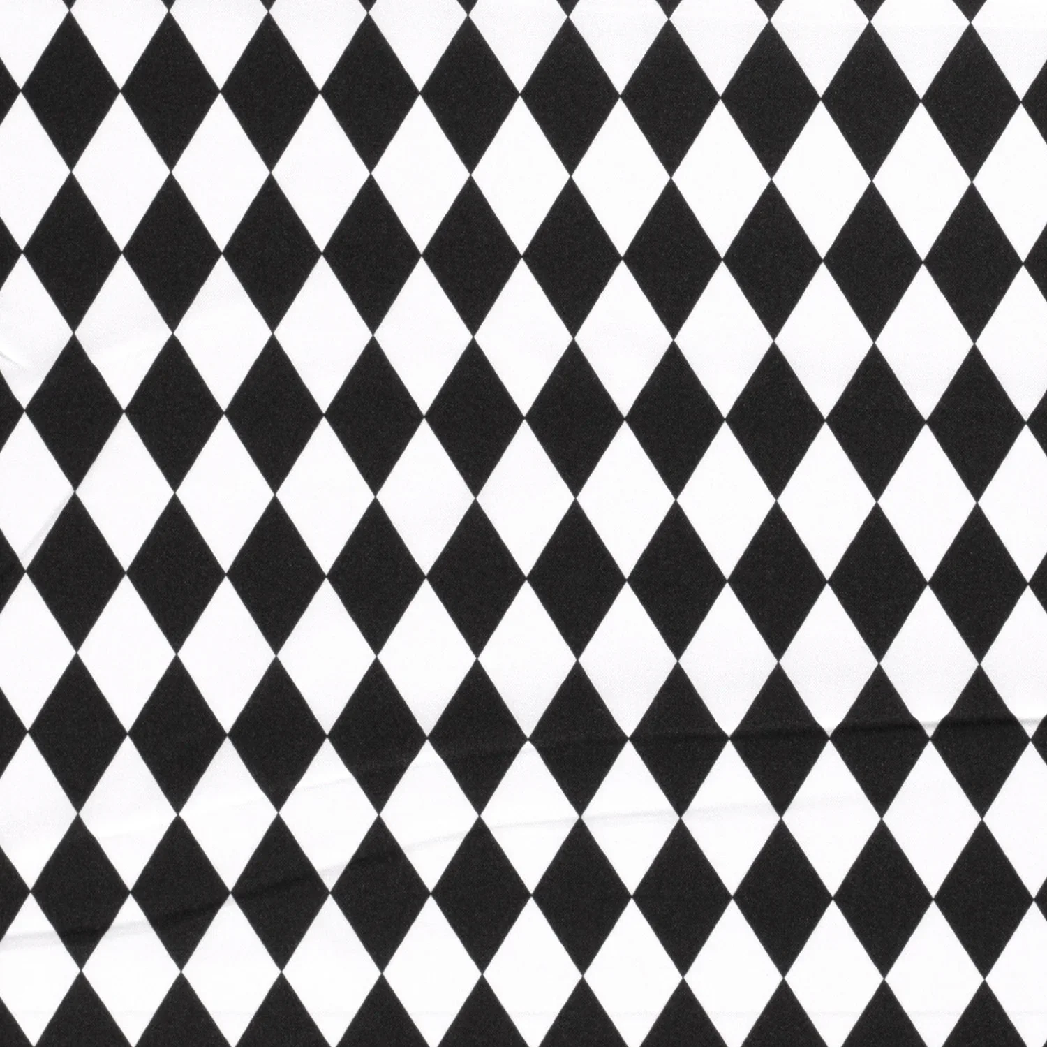 Karnevalsstoff Burlington mit Rautenmuster - schwarz/weiß