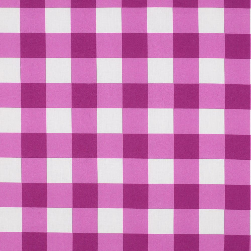 Baumwollstoff beschichtet mit Karomuster - violett/dunkelviolett/weiß  
