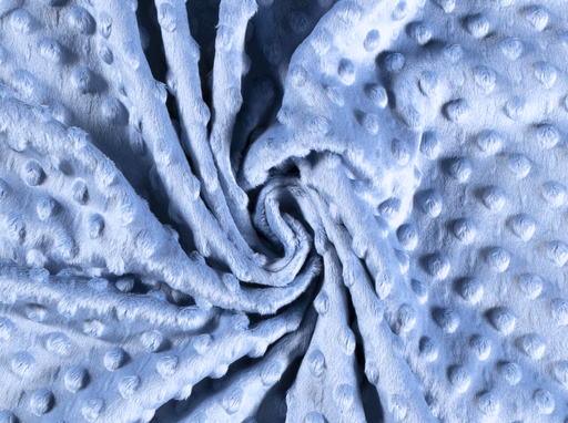 Minky-Fleece uni blau mit Noppen