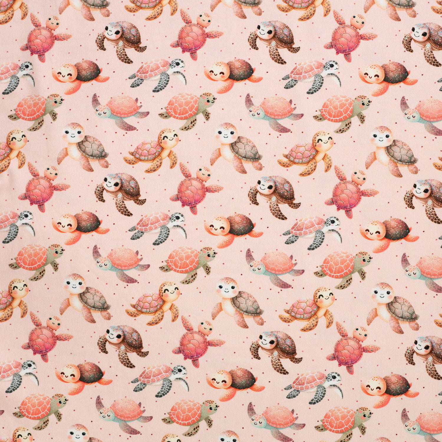 Baumwolljersey Digital mit Schildkröten - dark old rose Baumwolljersey Digital mit Schildkröten - dark old rose