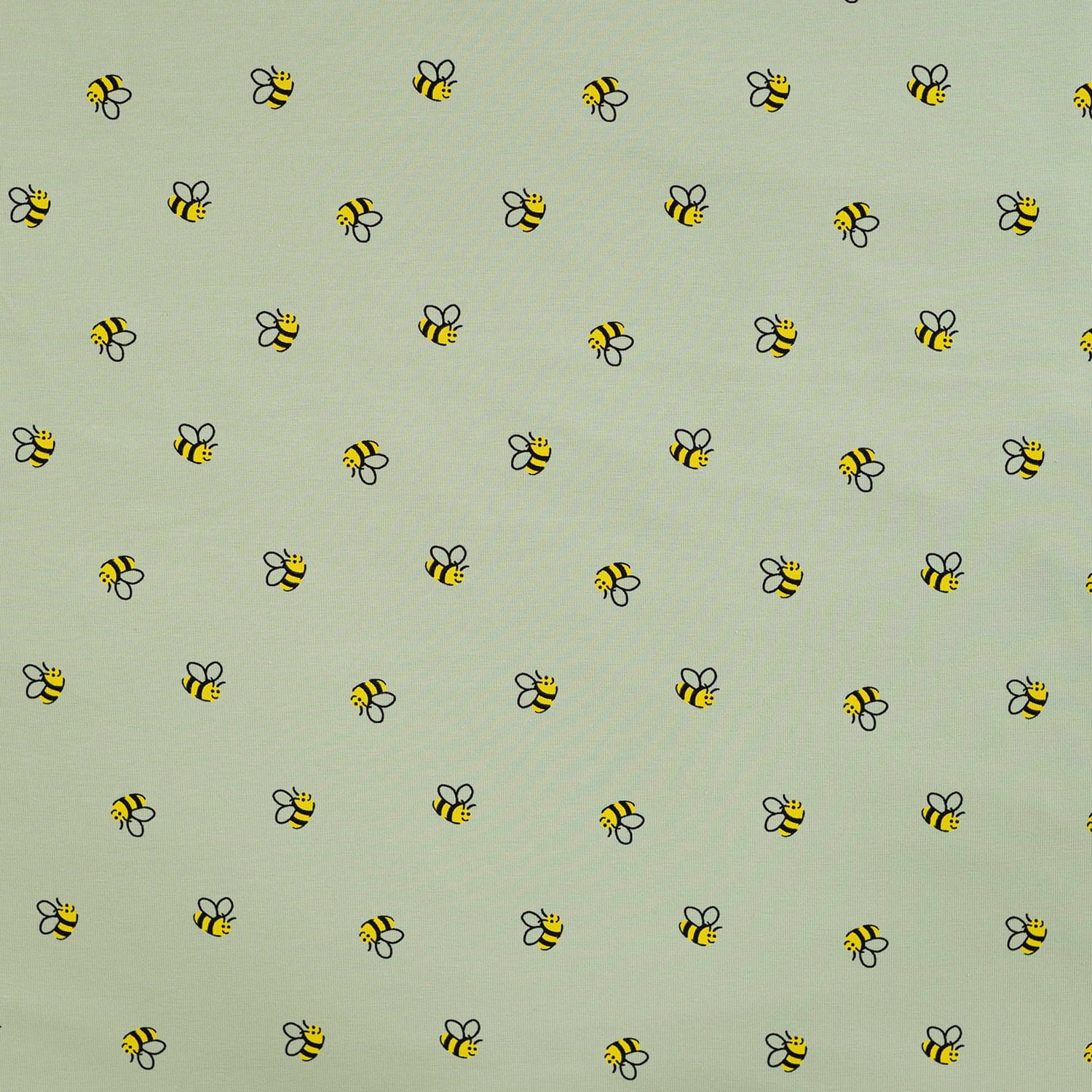 Baumwolljersey mit süßen Bienen - dark dusty mint (Q220)