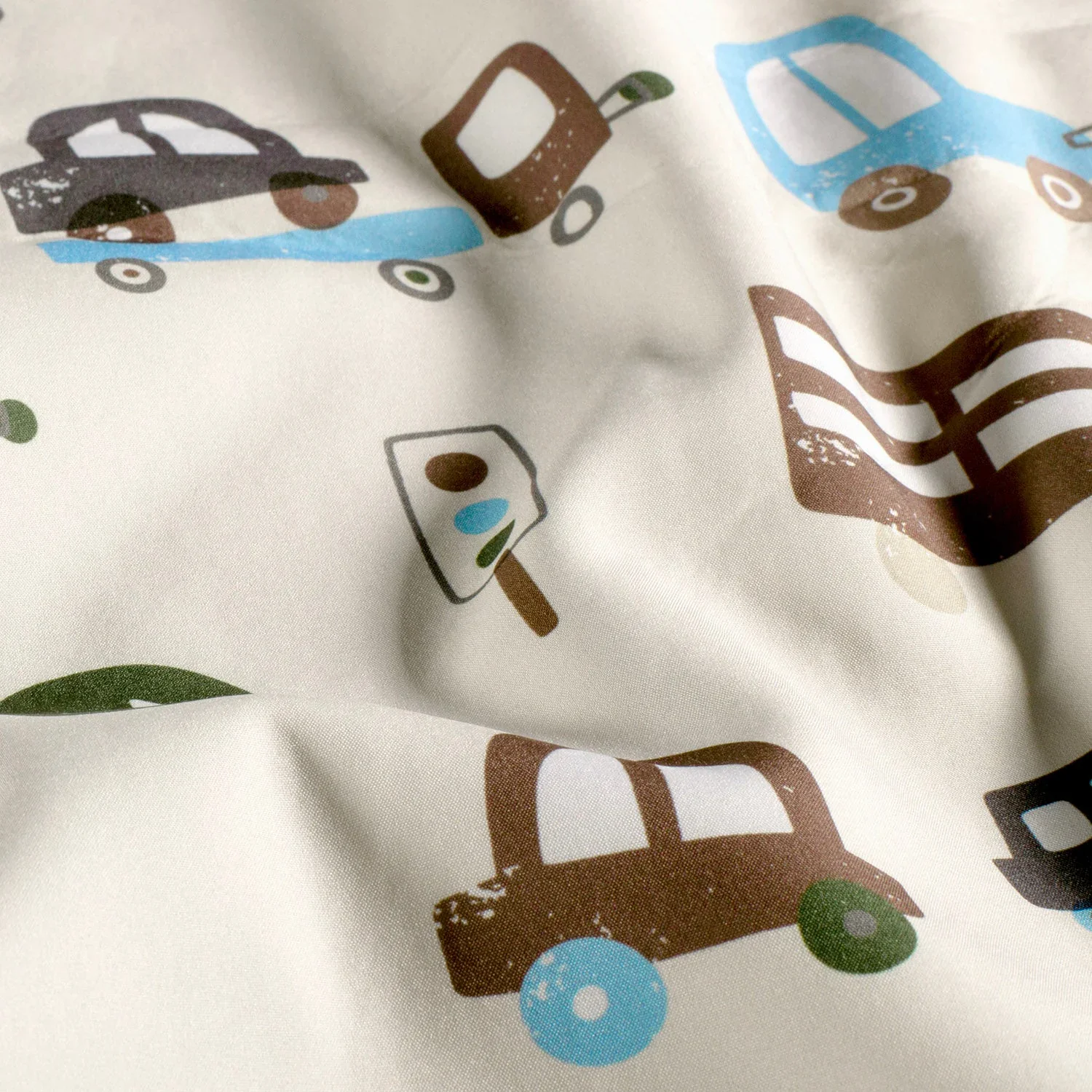 Softshell Digital mit Autos - hell beige